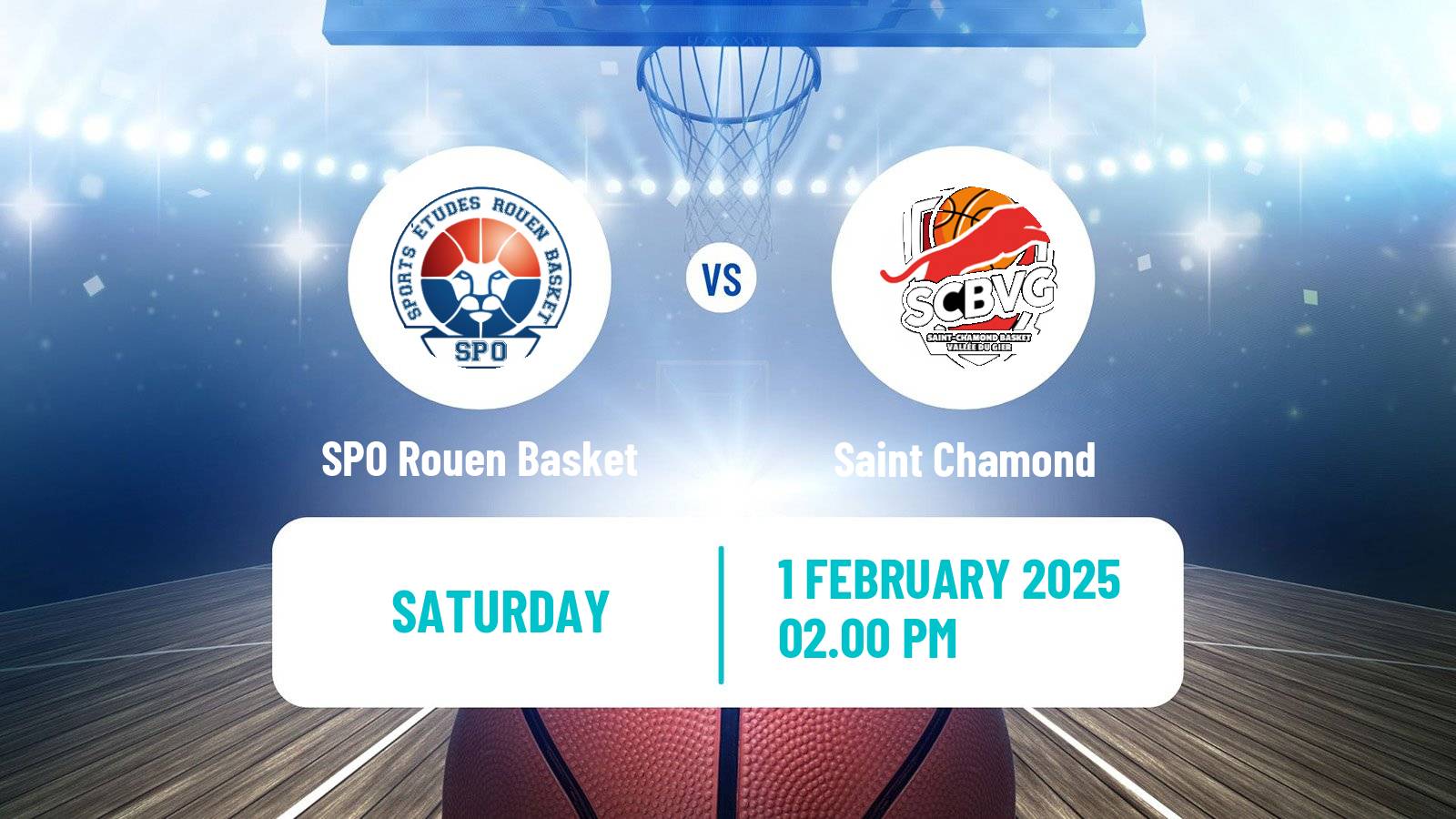 Basketball French LNB Pro B SPO Rouen Basket - Saint Chamond