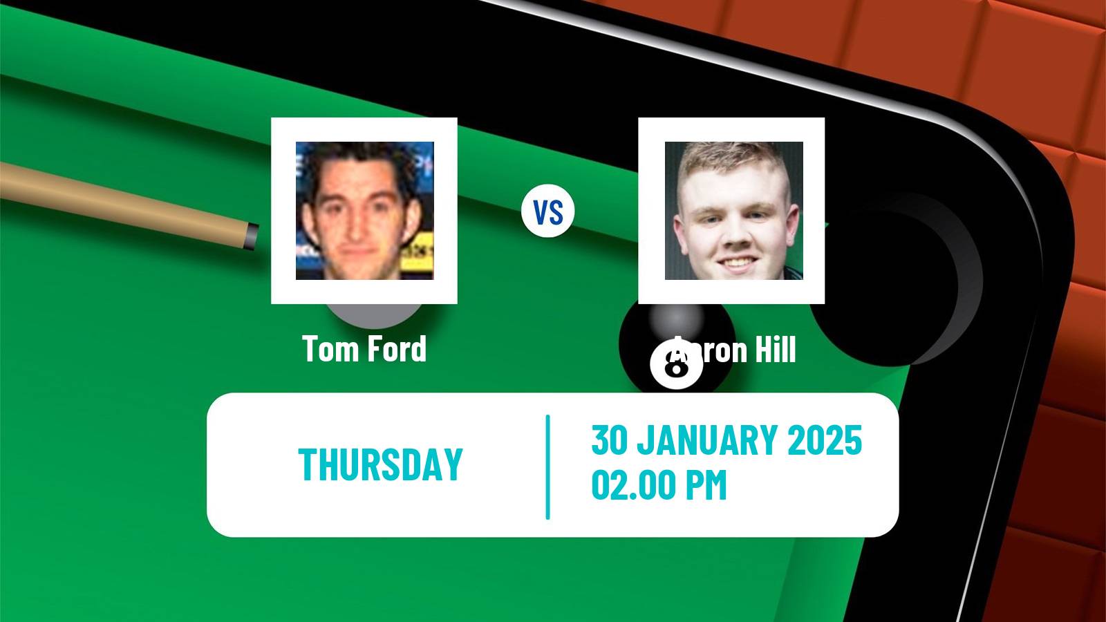 Snooker German Masters Tom Ford - Aaron Hill