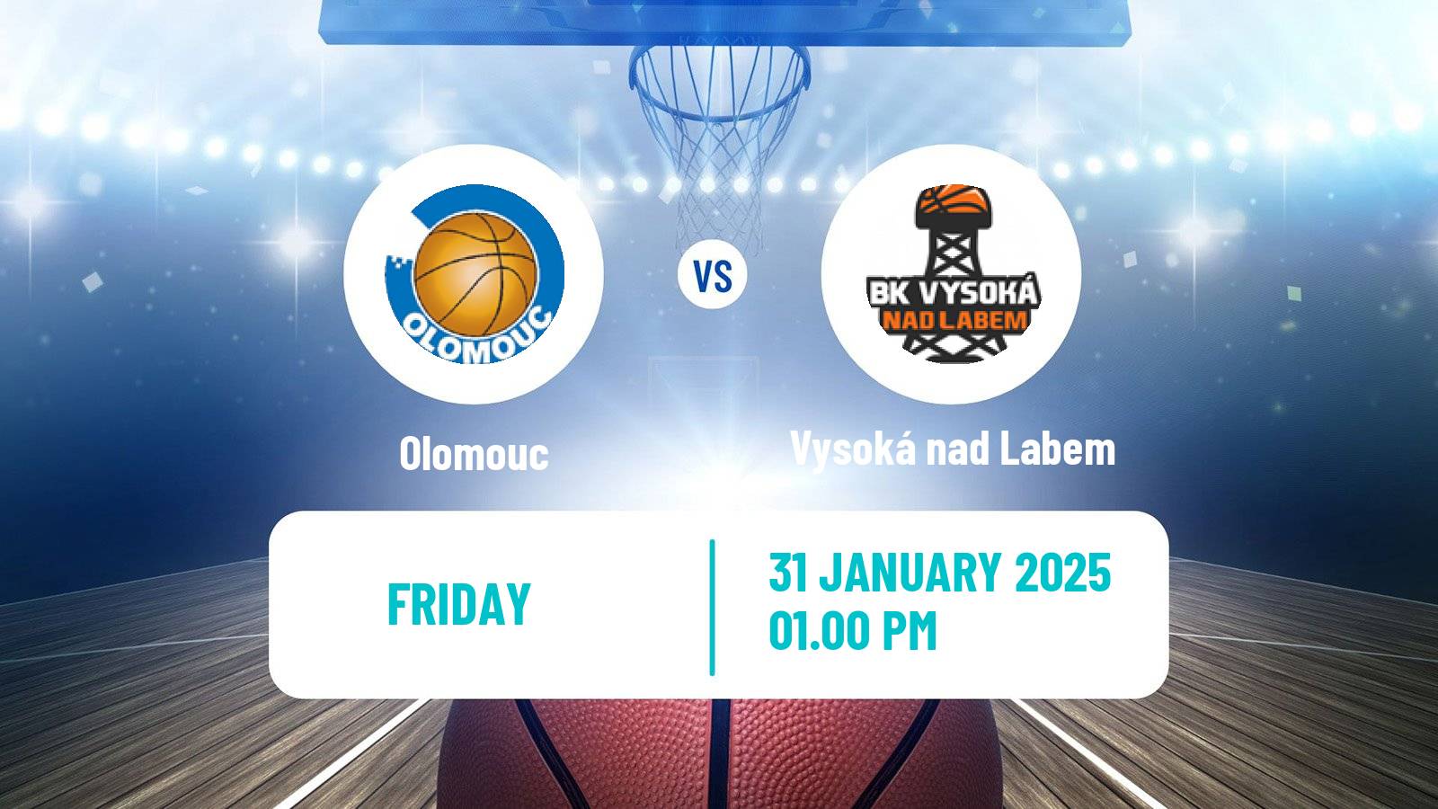 Basketball Czech 1 Liga Basketball Olomouc - Vysoká nad Labem