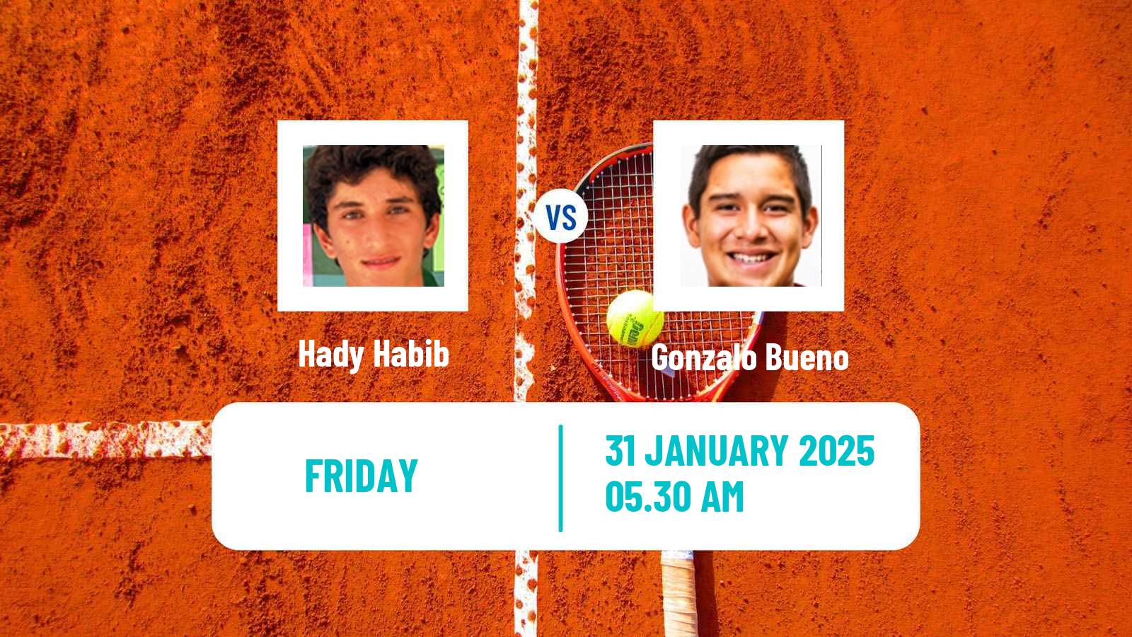 Tennis Davis Cup World Group I Hady Habib - Gonzalo Bueno
