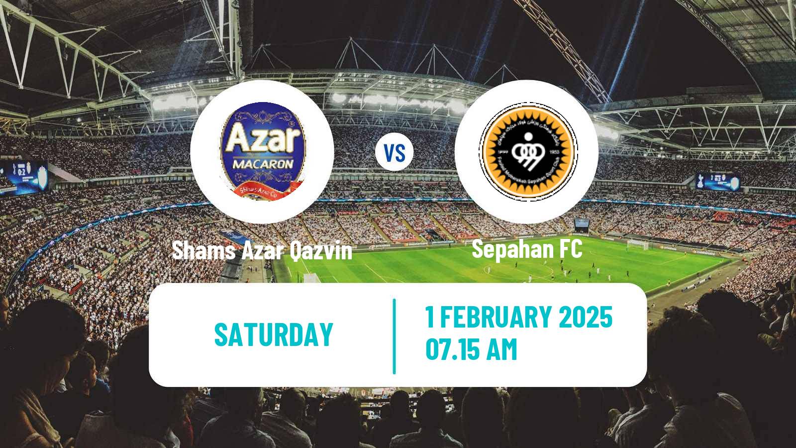 Soccer Iran Pro League Shams Azar Qazvin - Sepahan