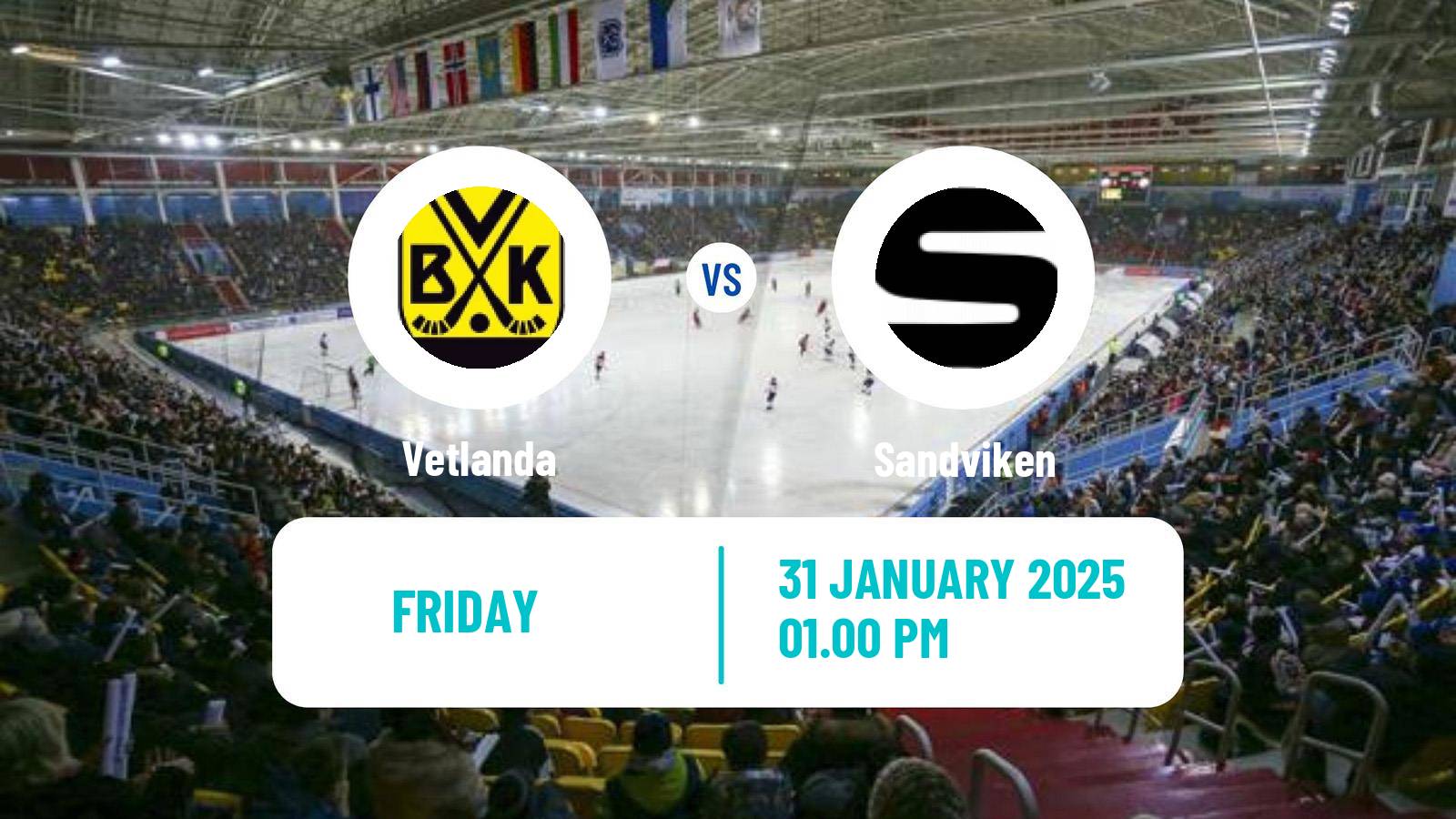 Bandy Swedish Elitserien Bandy Vetlanda - Sandviken