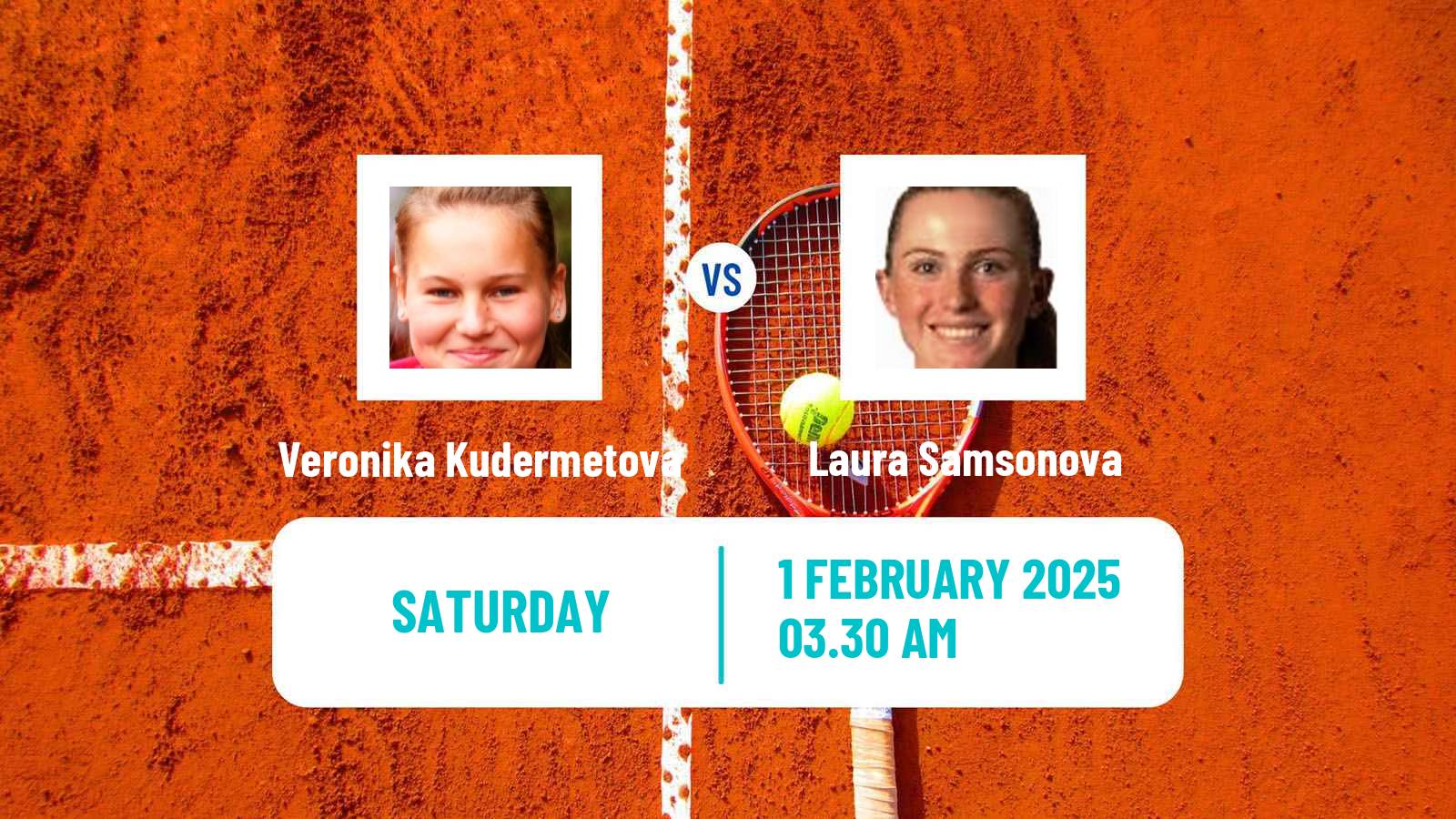 Tennis WTA Abu Dhabi Veronika Kudermetova - Laura Samsonova