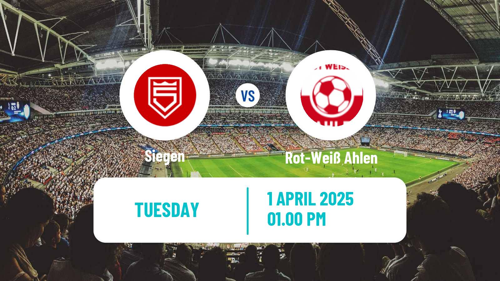 Football German Oberliga Westfalen Siegen - Rot-Weiß Ahlen