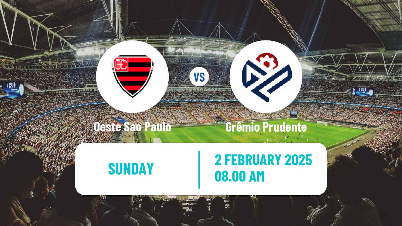 Soccer Brazilian Campeonato Paulista A2 Oeste Sao Paulo - Grêmio Prudente