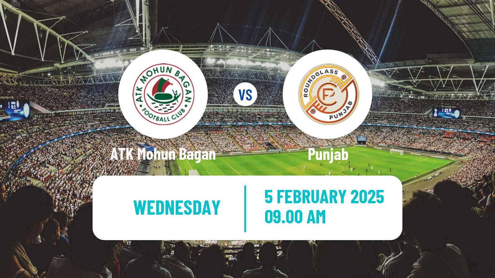 Soccer Indian ISL ATK Mohun Bagan - Punjab