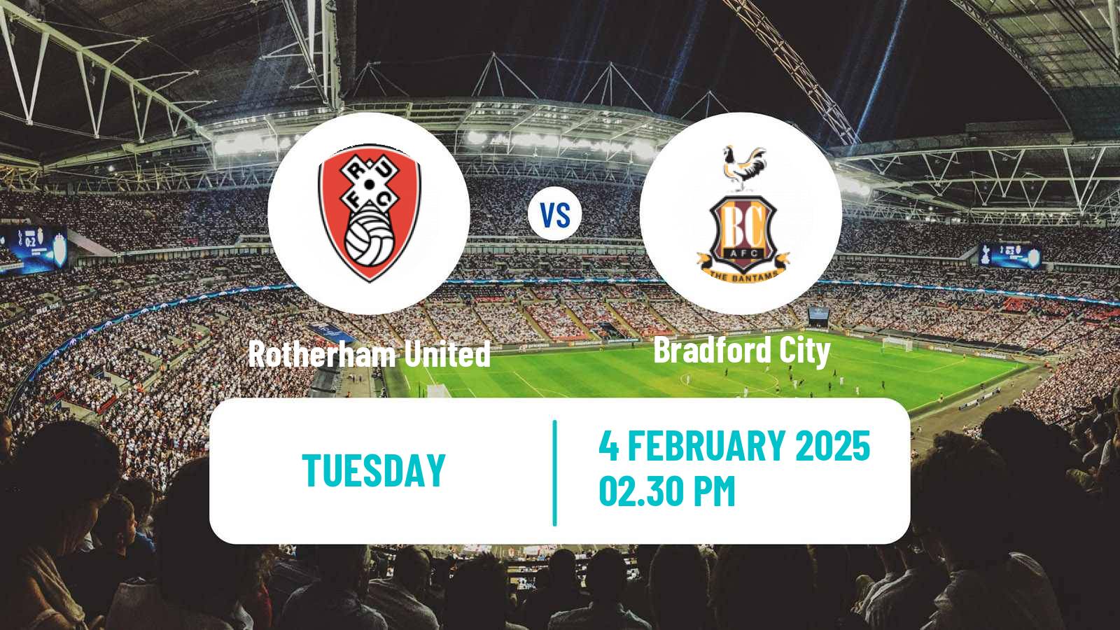 Soccer English EFL Trophy Rotherham United - Bradford City