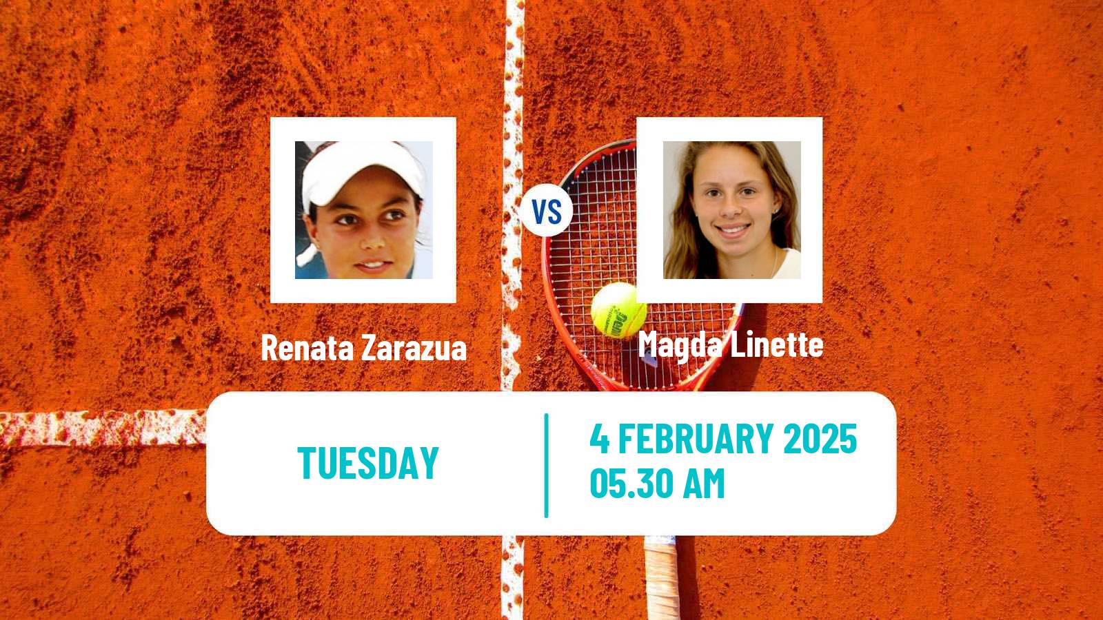 Tennis WTA Abu Dhabi Renata Zarazua - Magda Linette
