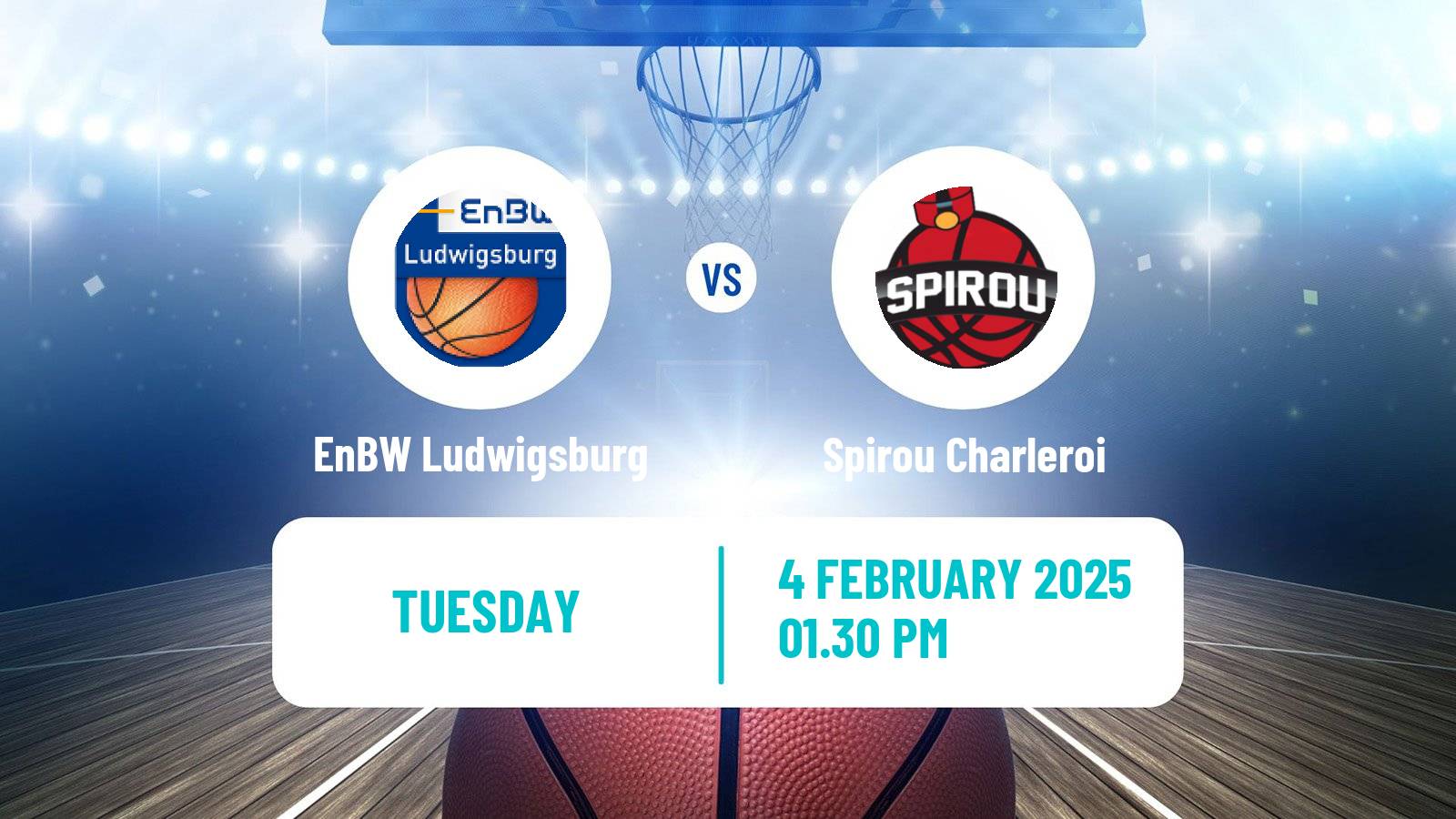 Basketball FIBA Europe Cup Ludwigsburg - Spirou Charleroi