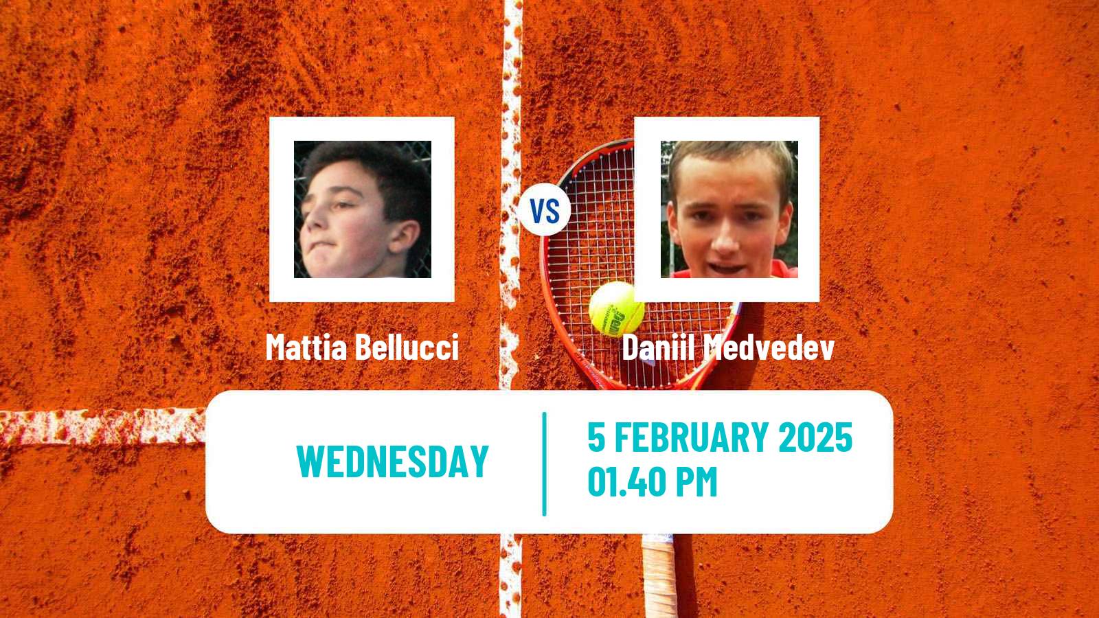 Tennis ATP Rotterdam Mattia Bellucci - Daniil Medvedev