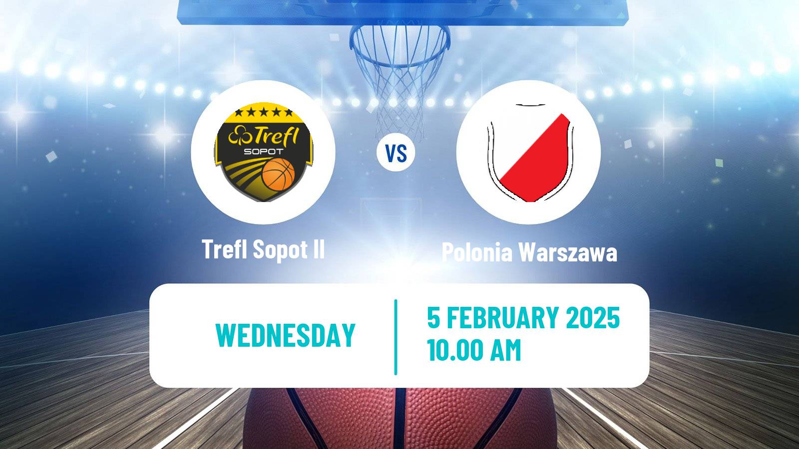Basketball Polish 1 Liga Basketball Trefl Sopot II - Polonia Warszawa