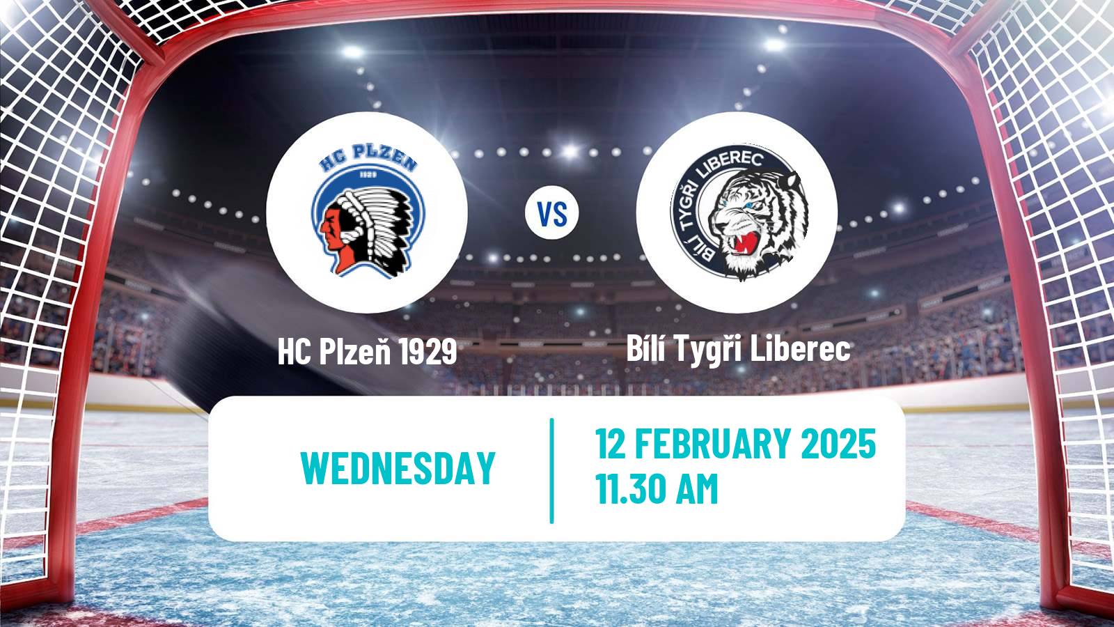 Hockey Czech Extraliga HC Plzeň 1929 - Bílí Tygři Liberec
