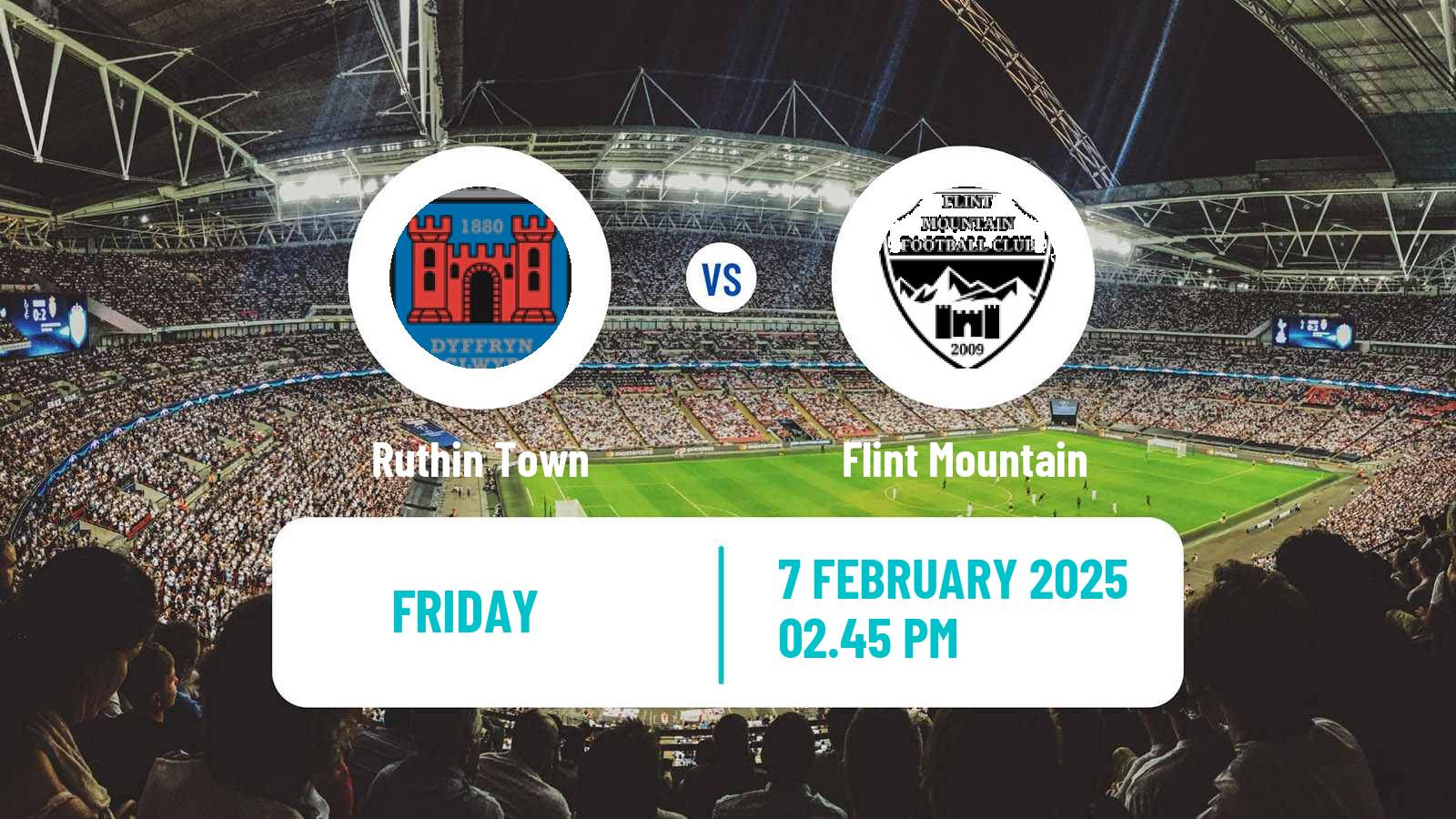 Football Welsh Cymru North Ruthin Town - Flint Mountain