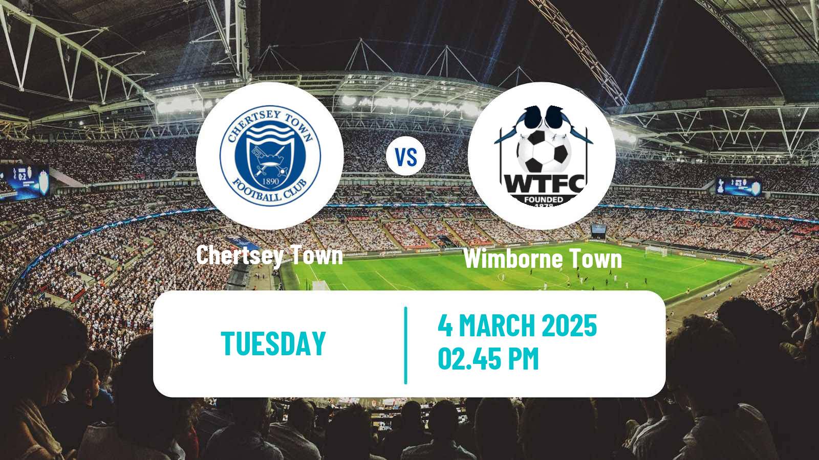 Soccer English Southern League South Division Chertsey Town - Wimborne Town