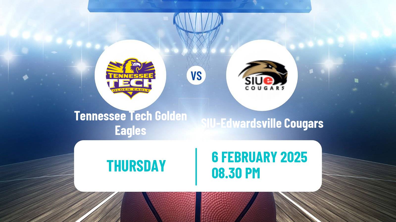 Basketball NCAA College Basketball Tennessee Tech Golden Eagles - SIU-Edwardsville Cougars