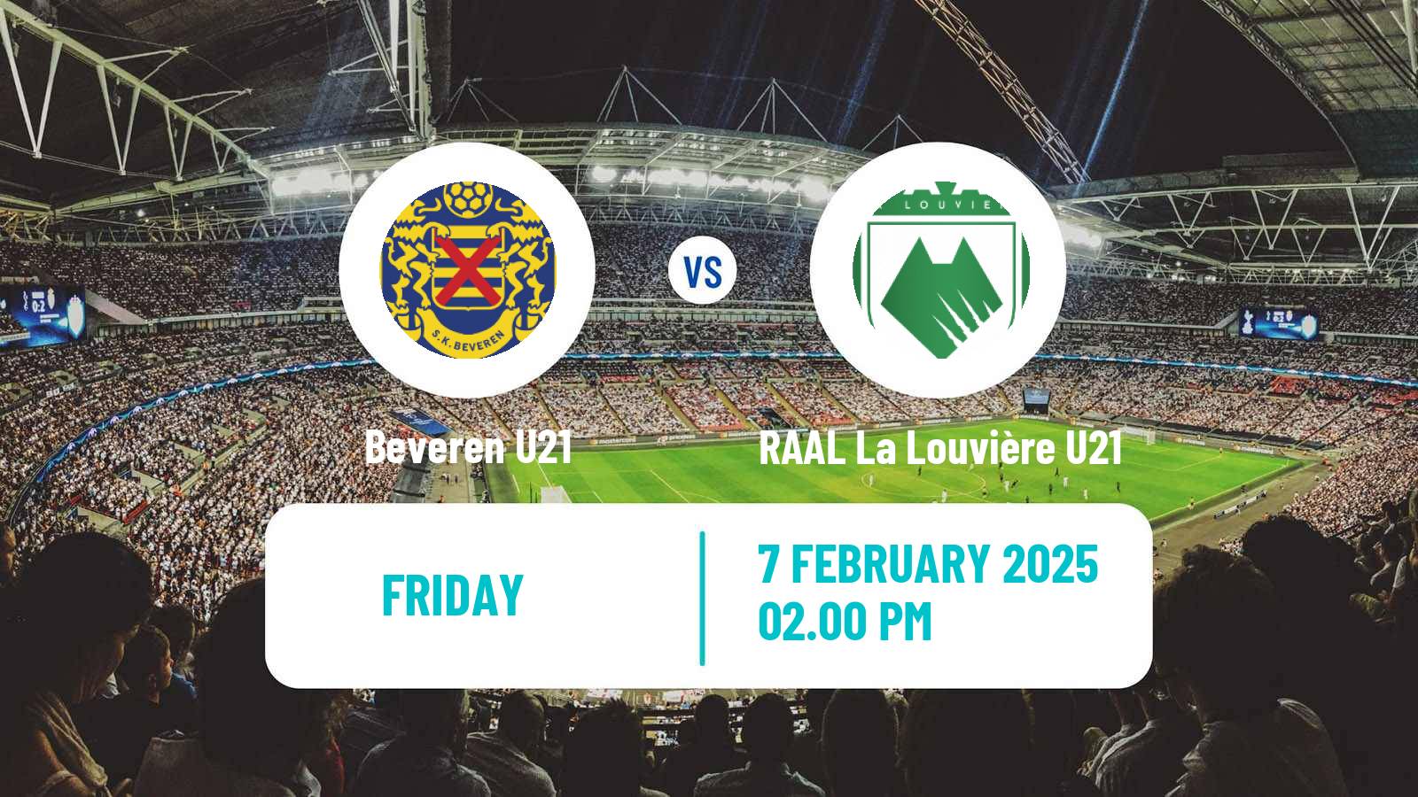 Football Belgian Pro League U21 Beveren U21 - RAAL La Louvière U21