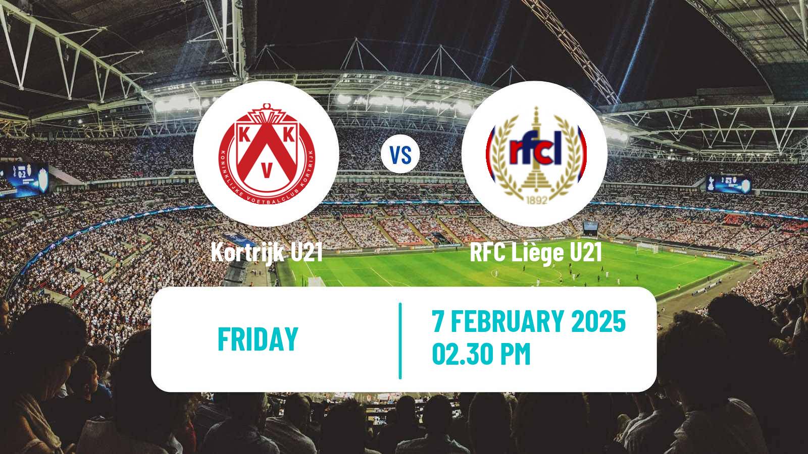 Football Belgian Pro League U21 Kortrijk U21 - RFC Liège U21