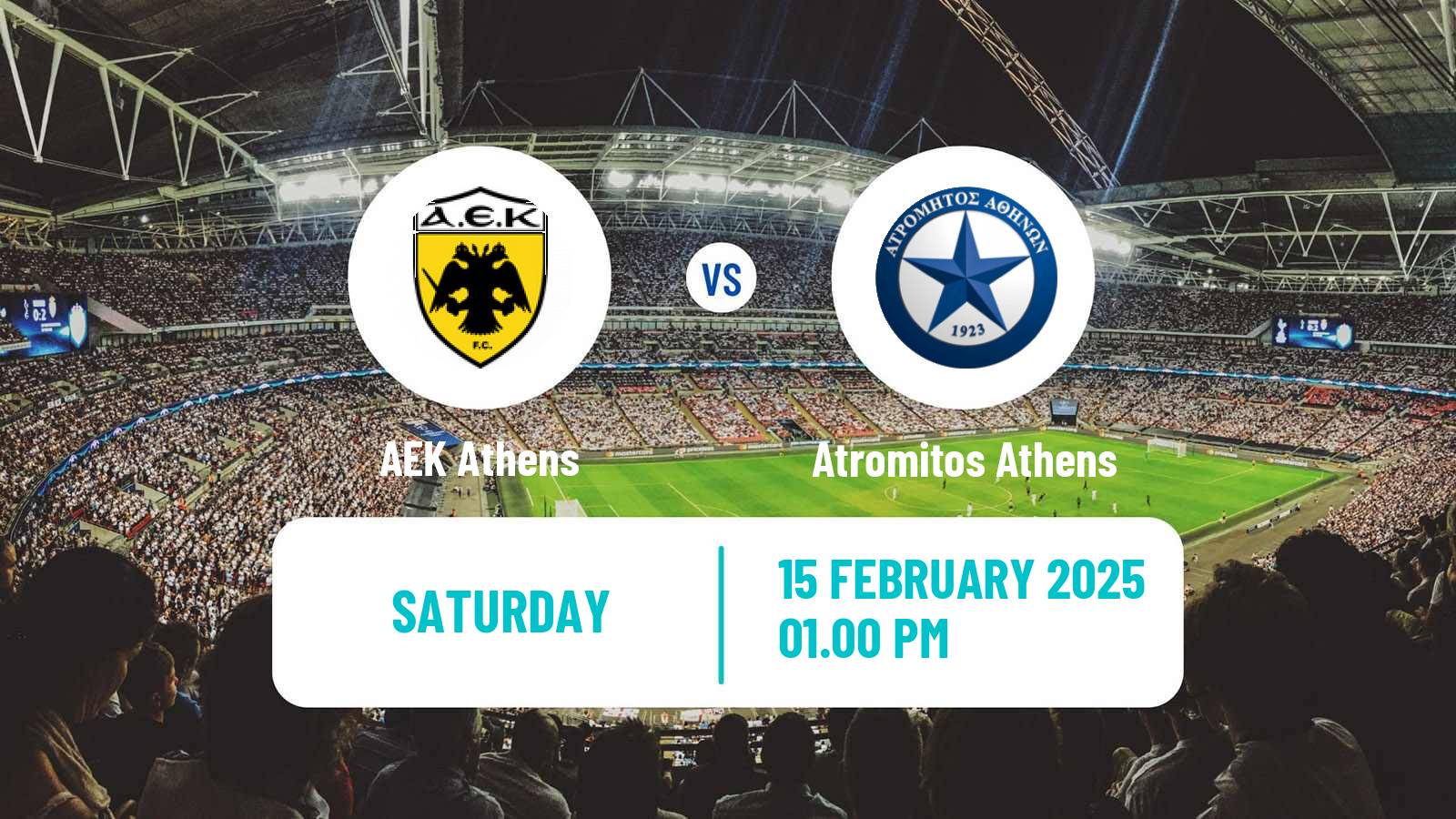 Soccer Greek Super League AEK Athens - Atromitos Athens
