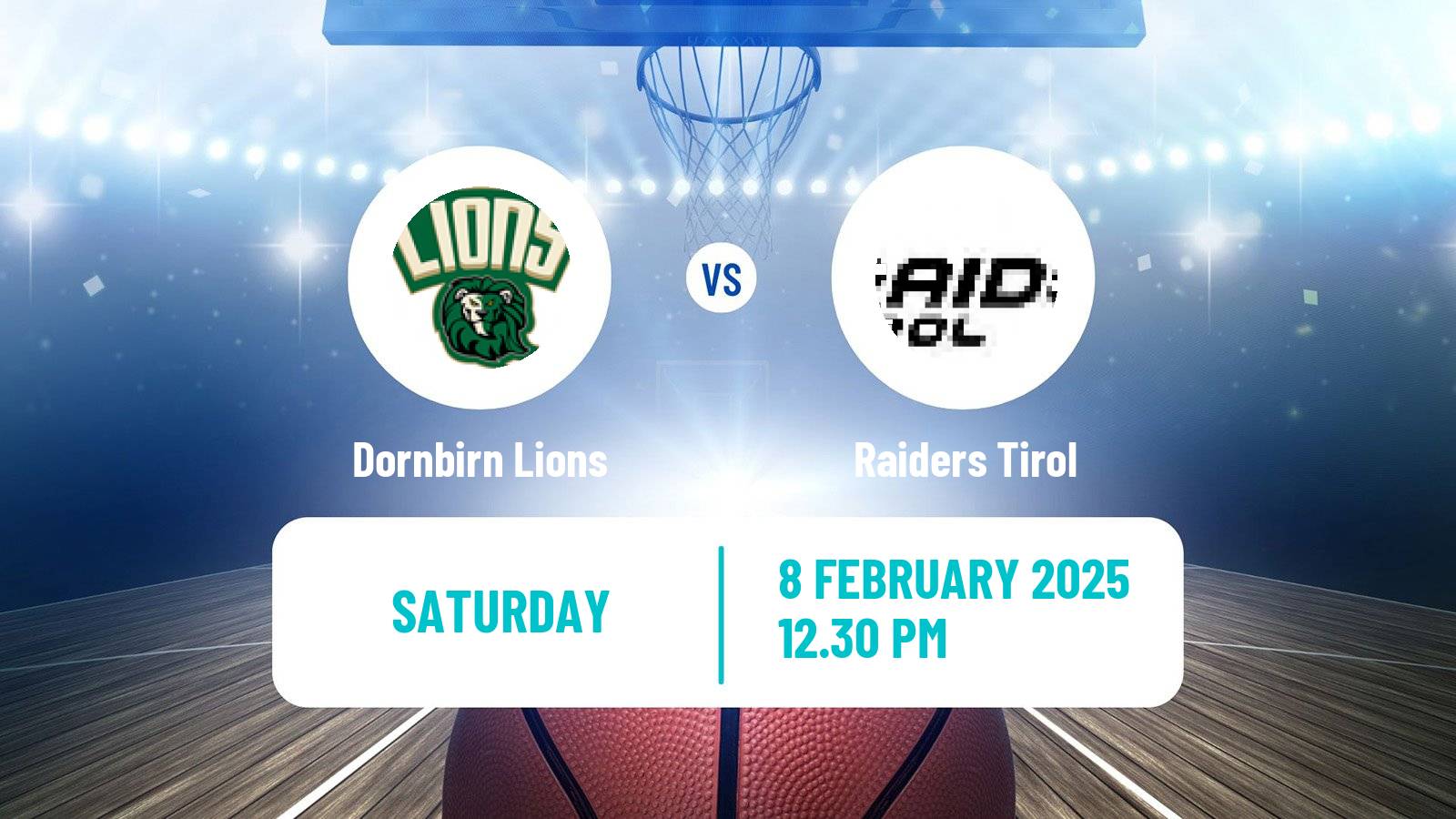 Basketball Austrian Zweite Liga Basketball Dornbirn Lions - Raiders Tirol