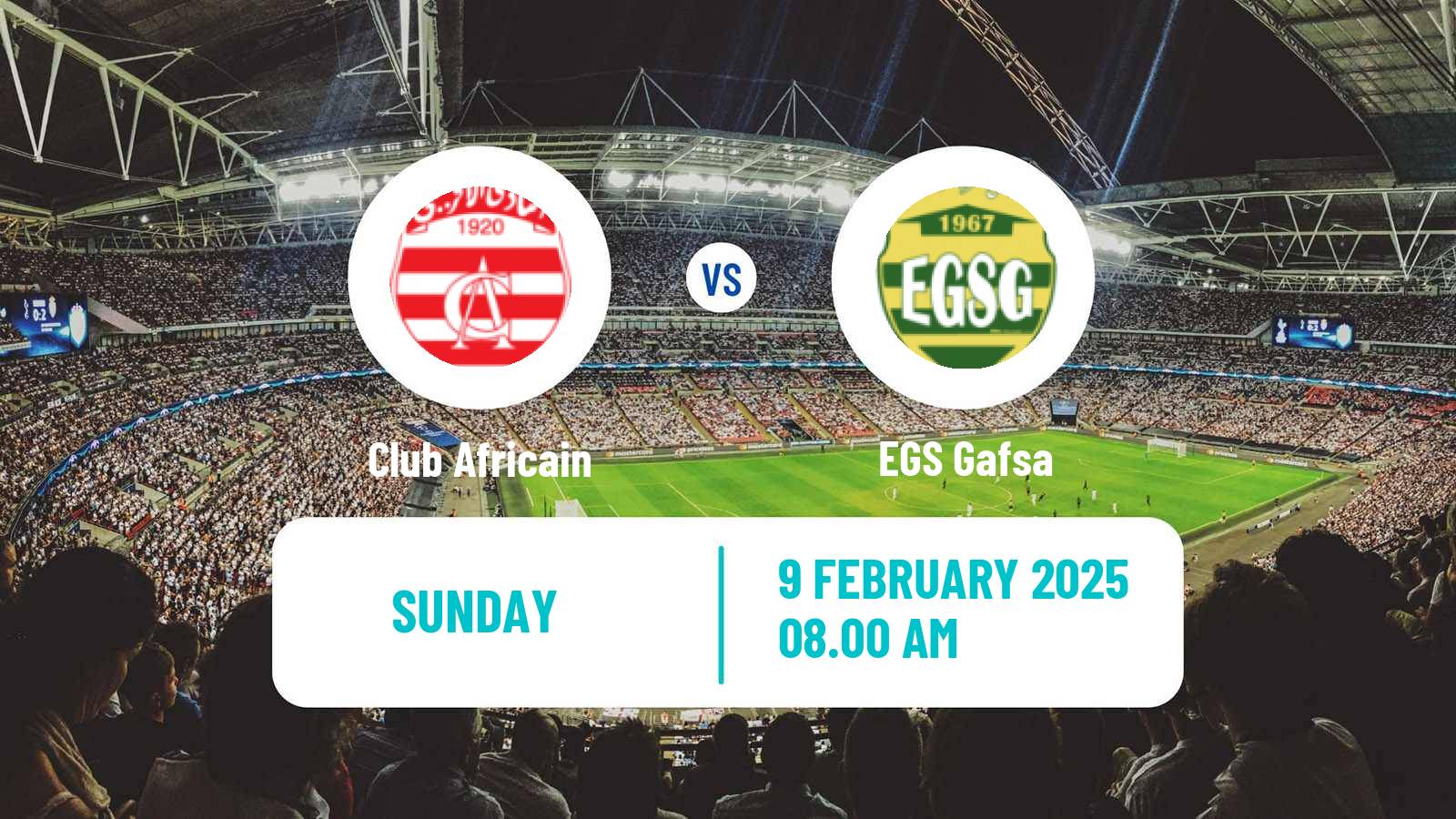 Soccer Tunisian Ligue Professionnelle 1 Club Africain - EGS Gafsa