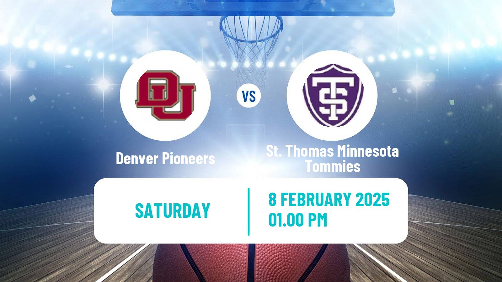 Basketball NCAA College Basketball Women Denver Pioneers - St. Thomas Minnesota Tommies