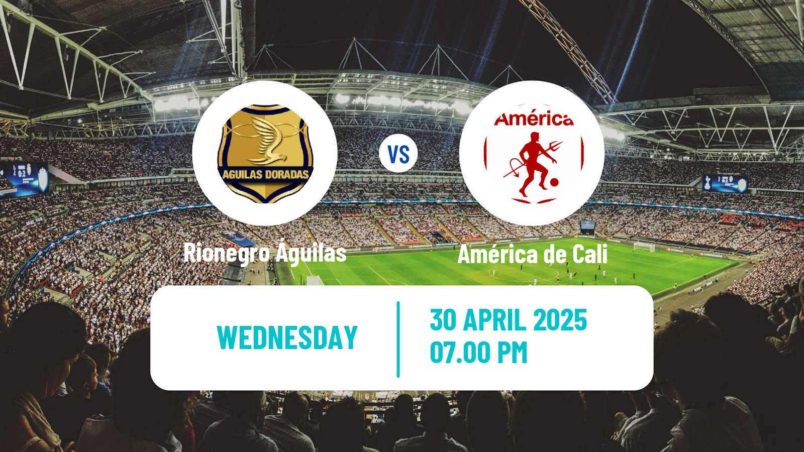 Soccer Colombian Primera A Rionegro Águilas - América de Cali