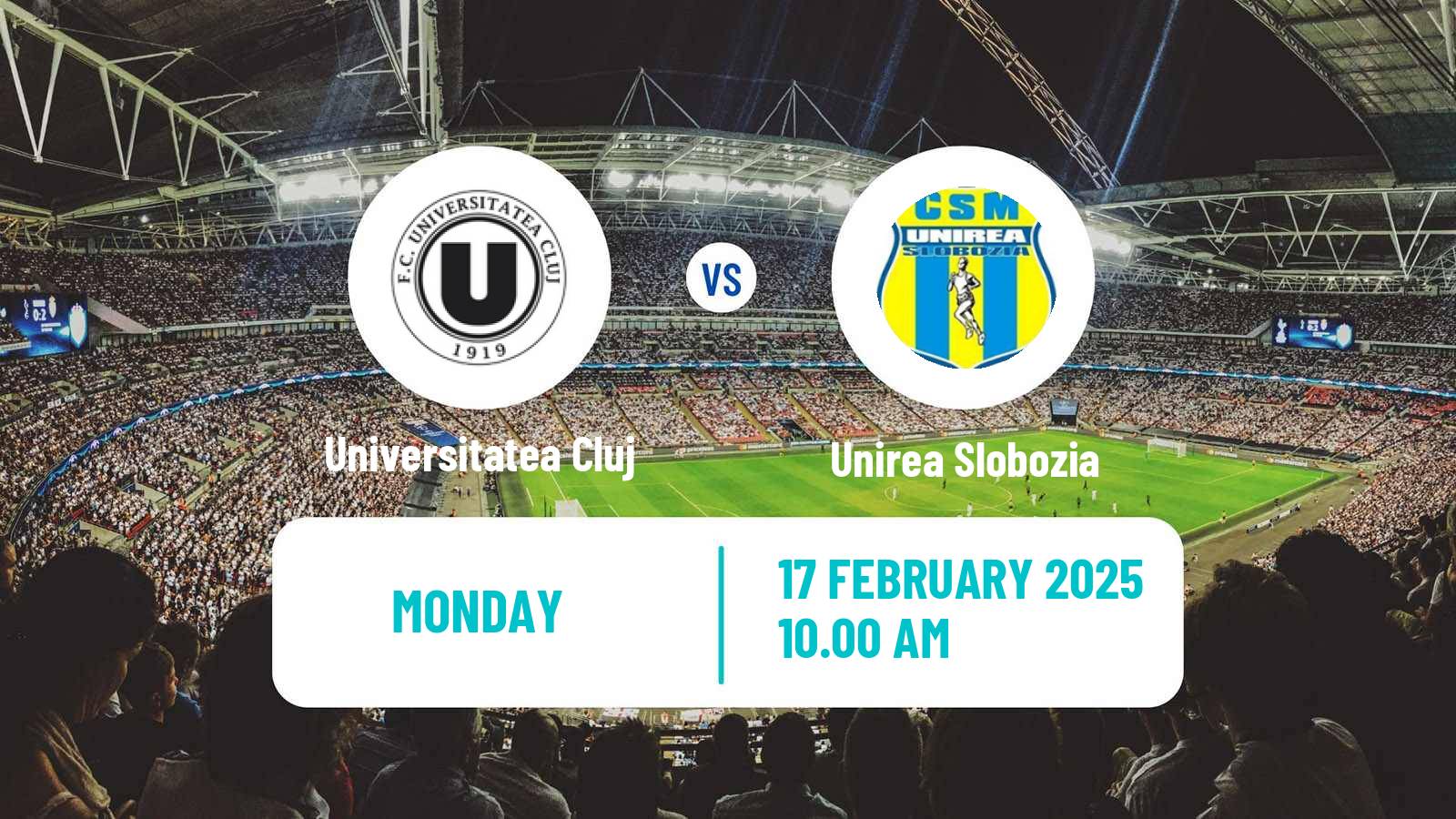 Soccer Romanian Liga 1 Universitatea Cluj - Unirea Slobozia