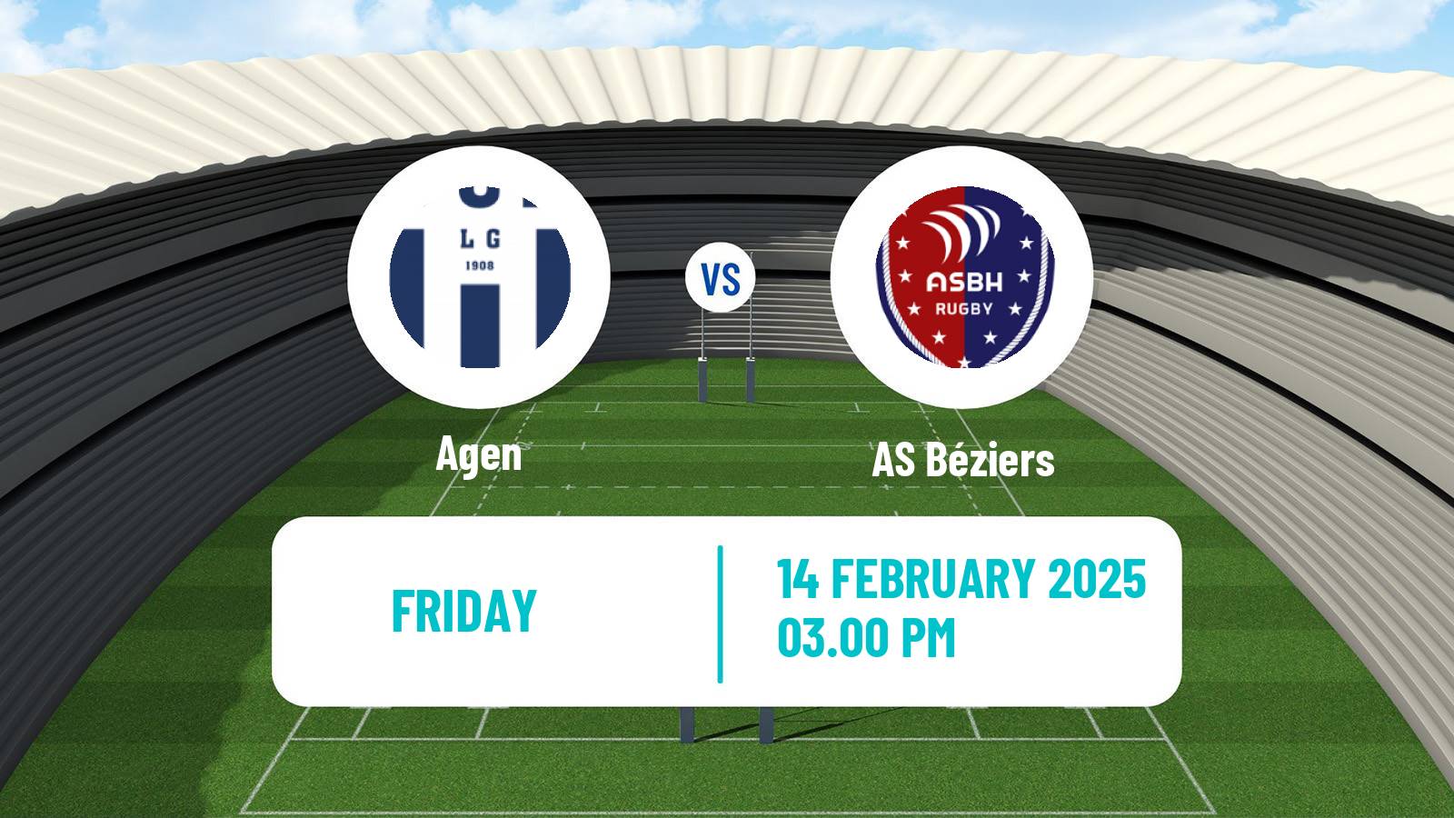 Rugby union French Pro D2 Agen - Béziers