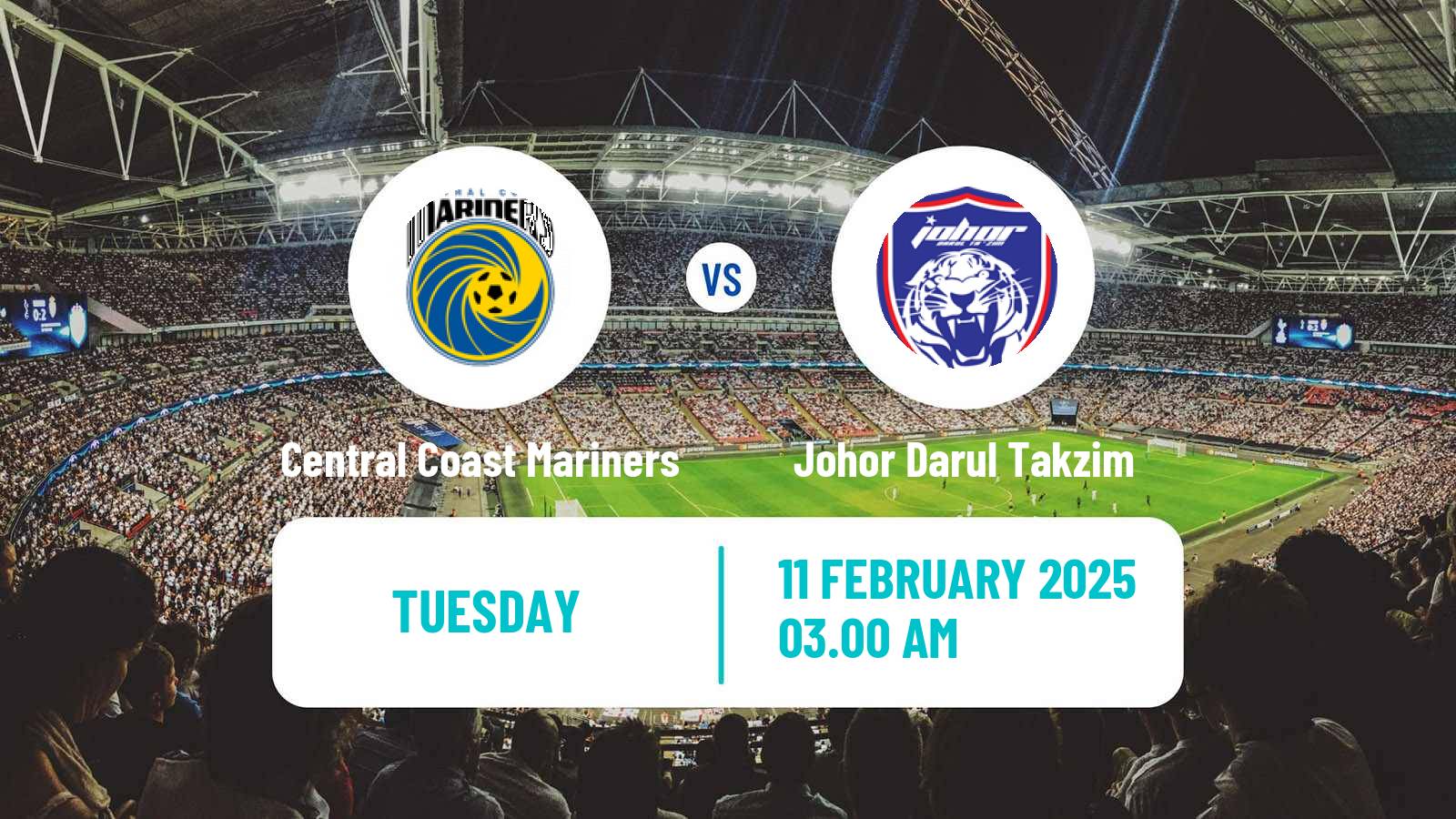 Soccer AFC Champions League Central Coast Mariners - Johor Darul Takzim
