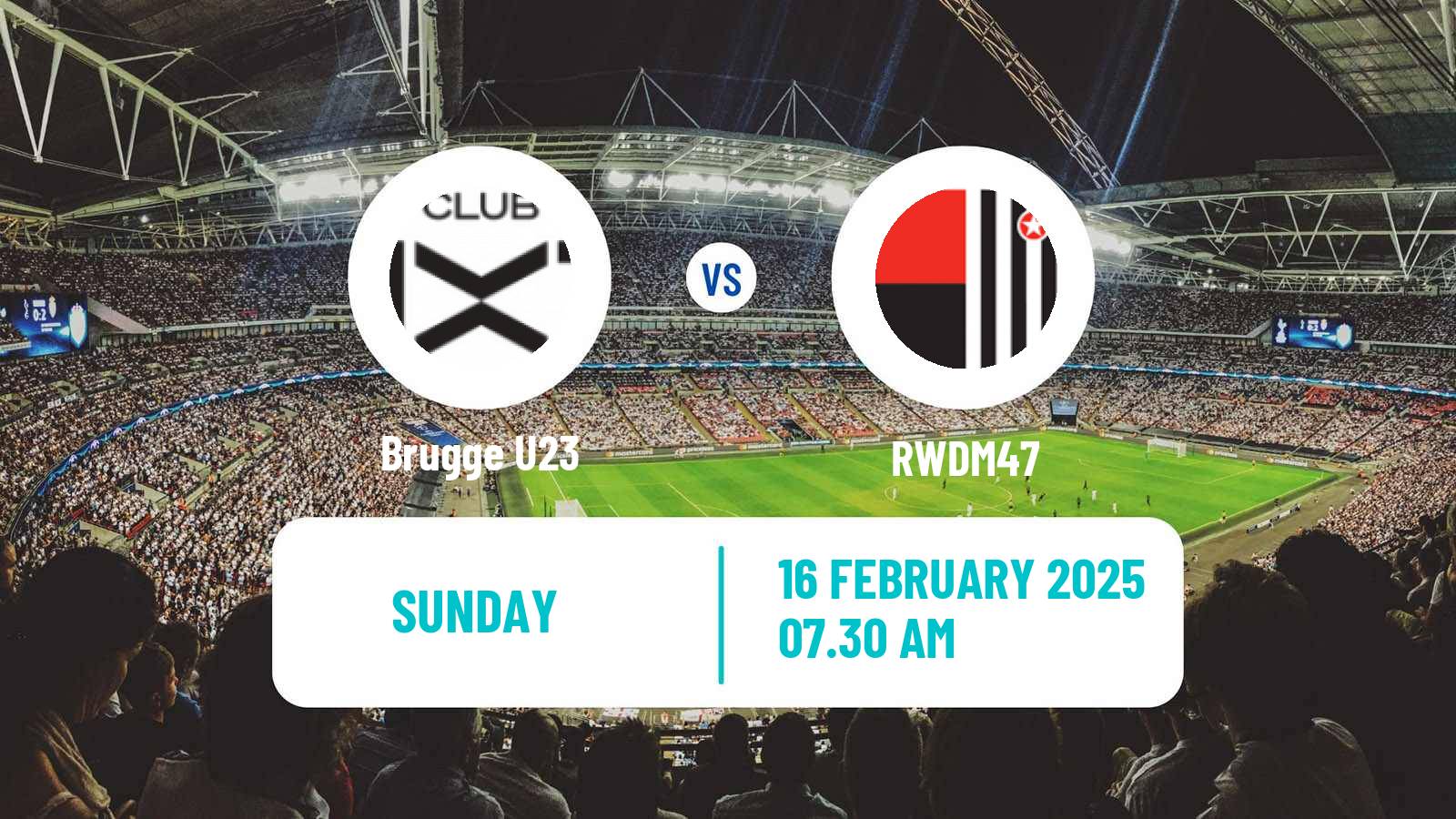 Soccer Belgian Сhallenger Pro League Brugge U23 - RWDM47