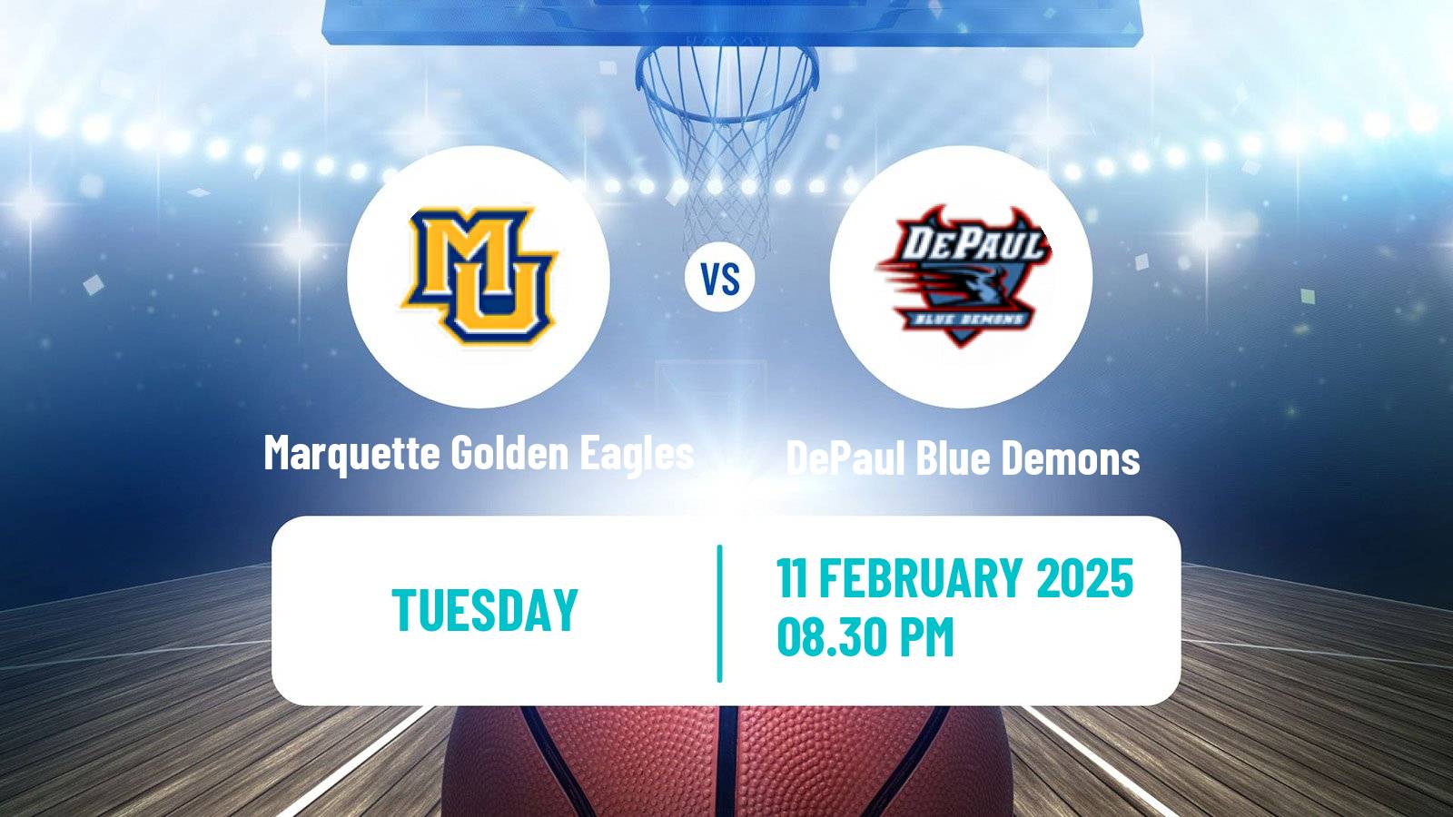 Basketball NCAA College Basketball Marquette Golden Eagles - DePaul Blue Demons