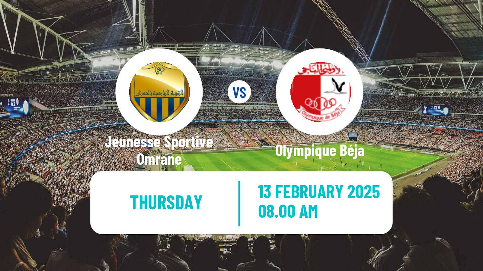 Soccer Tunisian Ligue Professionnelle 1 Jeunesse Sportive Omrane - Olympique Béja