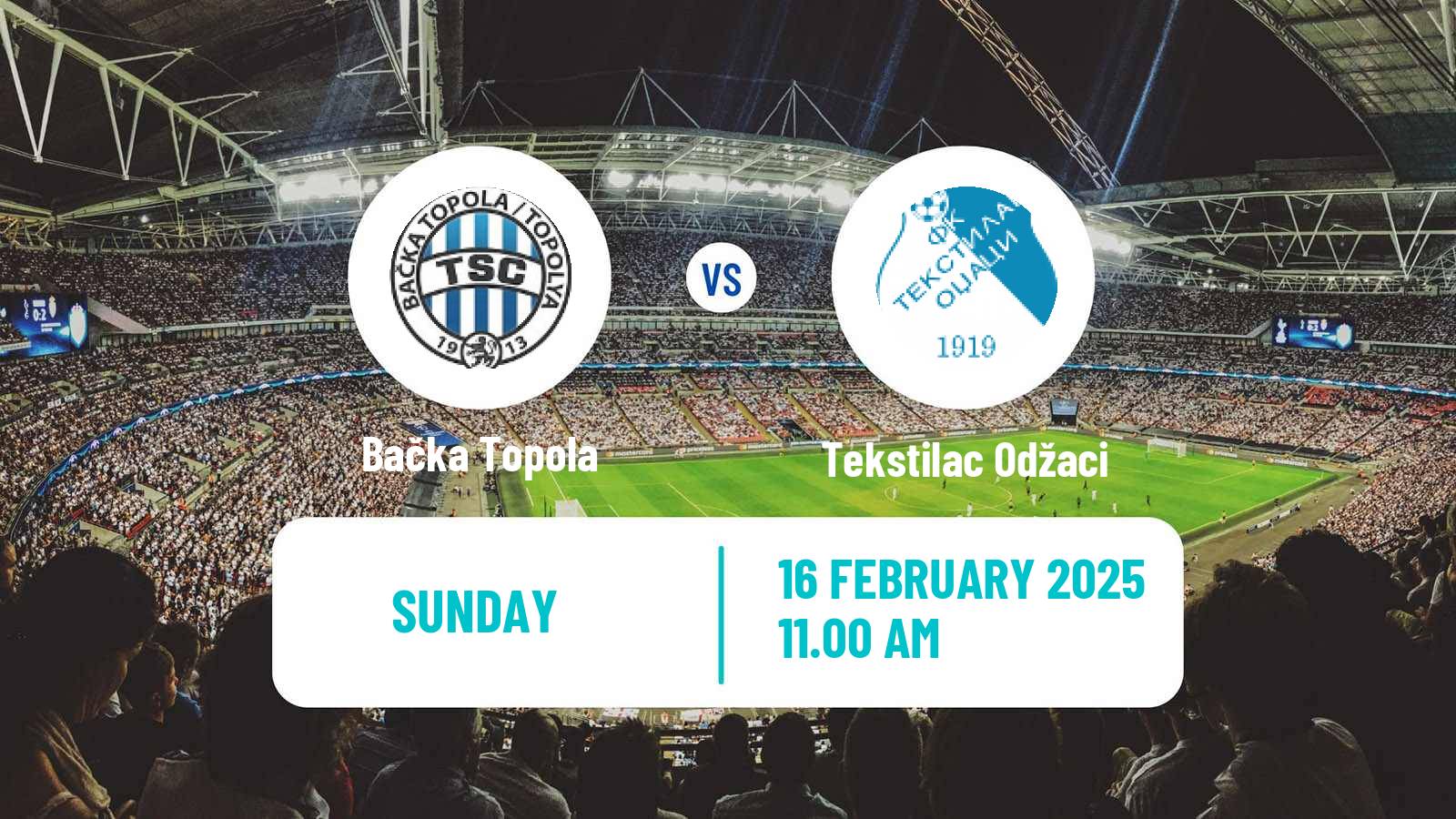Football Serbian Superliga Bačka Topola - Tekstilac Odžaci