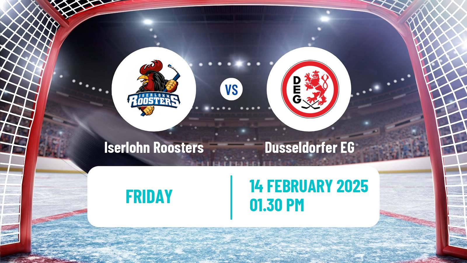 Hockey German Ice Hockey League Iserlohn Roosters - Dusseldorfer EG