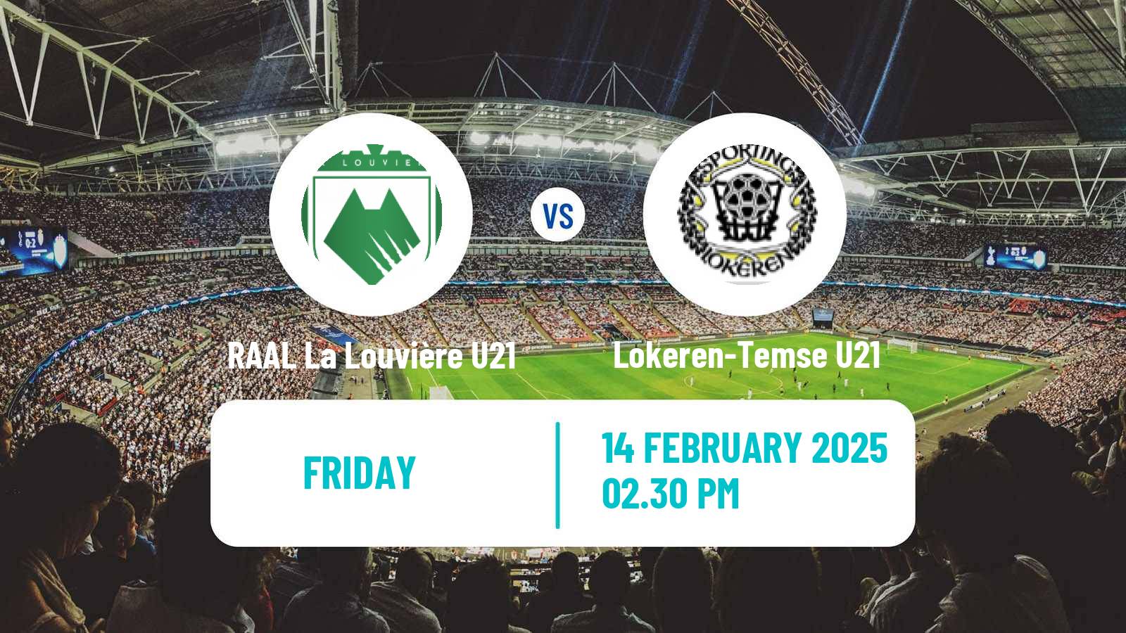 Football Belgian Pro League U21 RAAL La Louvière U21 - Lokeren-Temse U21