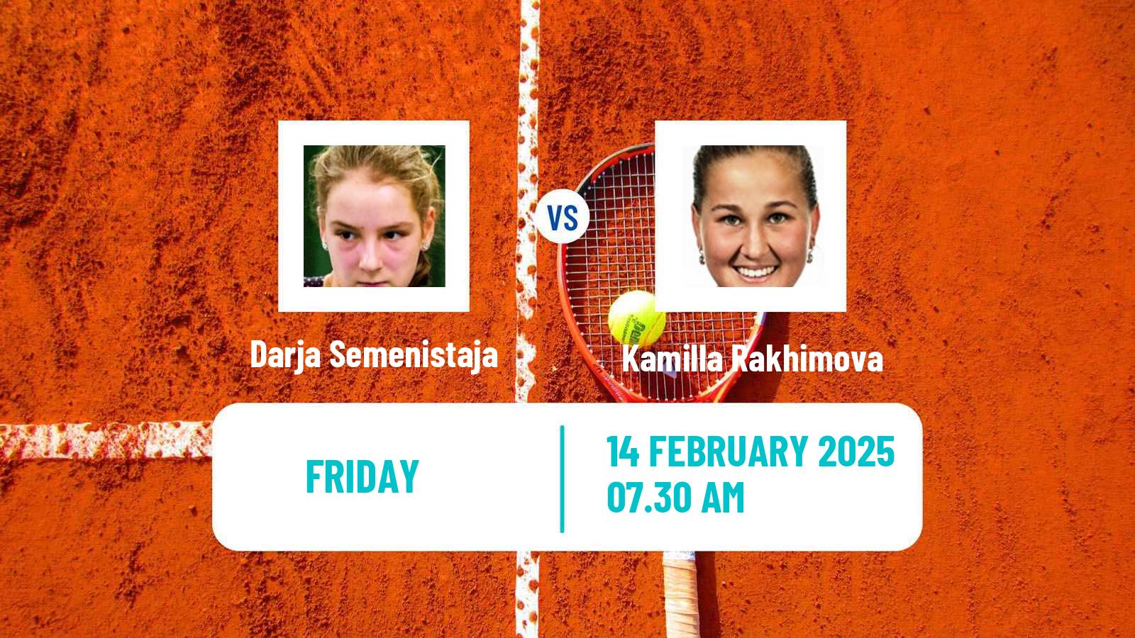 Tennis WTA Dubai Darja Semenistaja - Kamilla Rakhimova