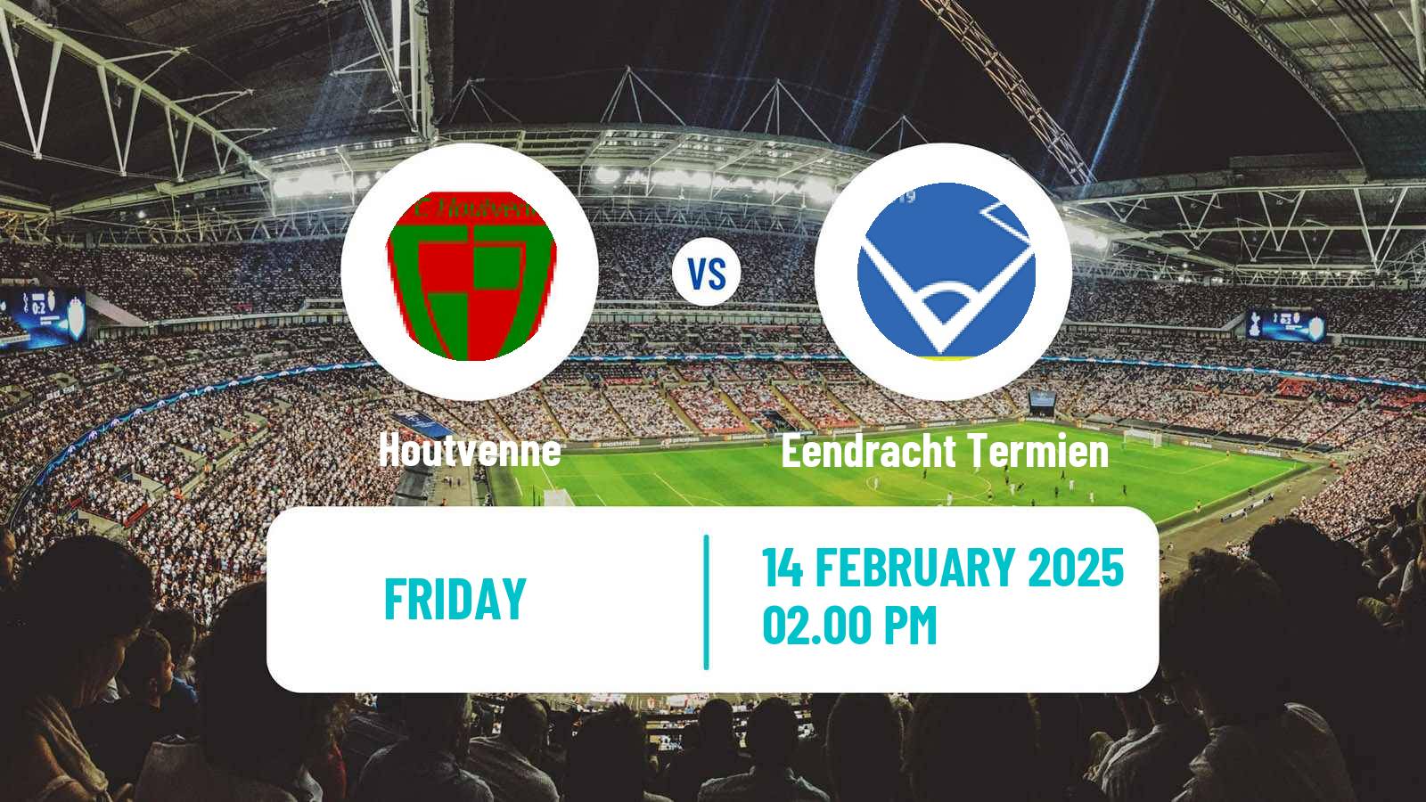 Soccer Belgian Second Amateur Division Group B Houtvenne - Eendracht Termien