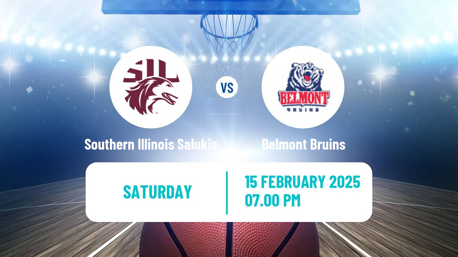 Basketball NCAA College Basketball Southern Illinois Salukis - Belmont Bruins