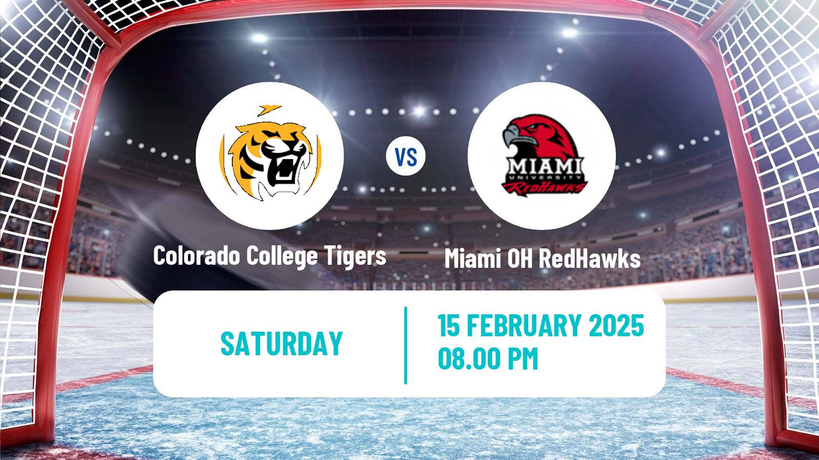 Hockey NCAA Hockey Colorado College Tigers - Miami OH RedHawks