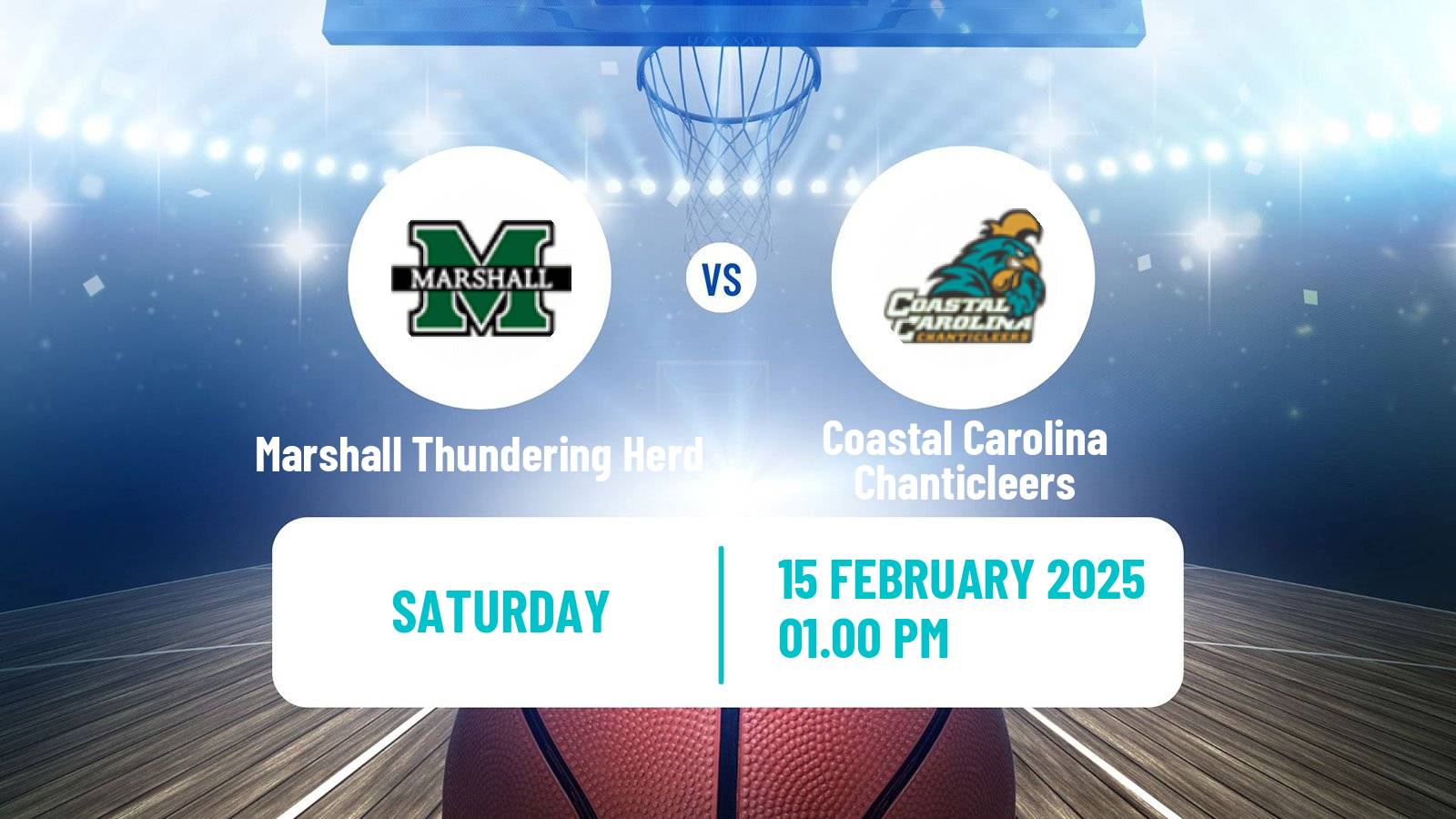 Basketball NCAA College Basketball Women Marshall Thundering Herd - Coastal Carolina Chanticleers