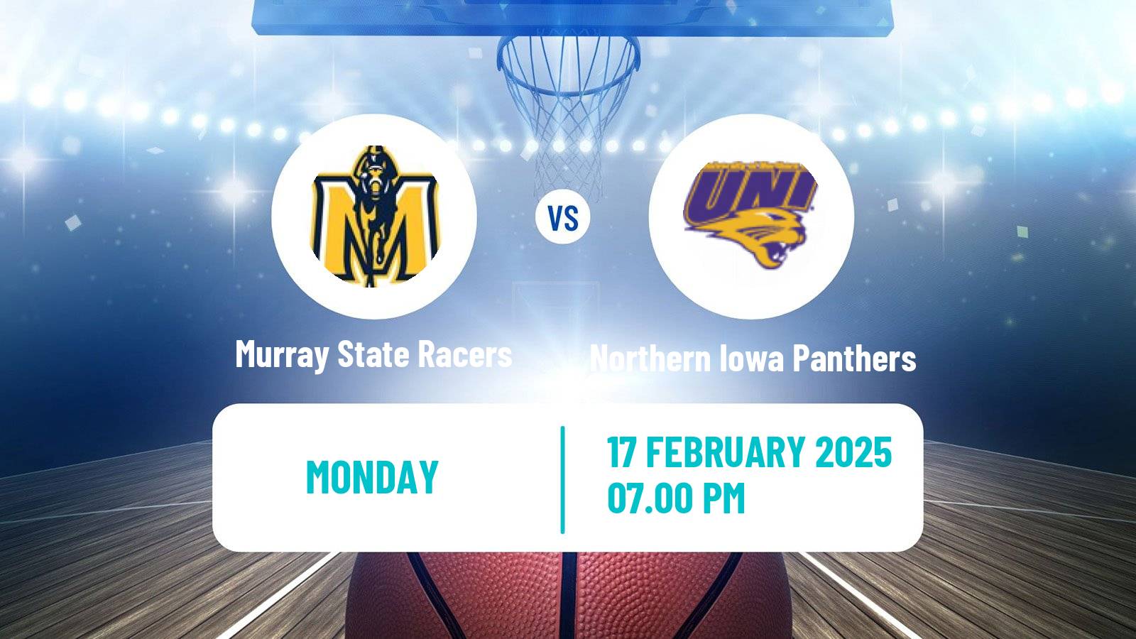 Basketball NCAA College Basketball Murray State Racers - Northern Iowa Panthers