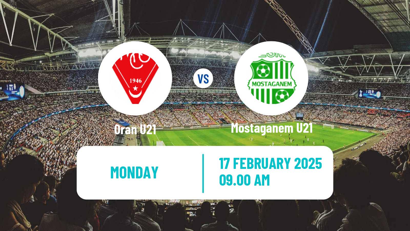 Football Algerian Ligue U21 Oran U21 - Mostaganem U21
