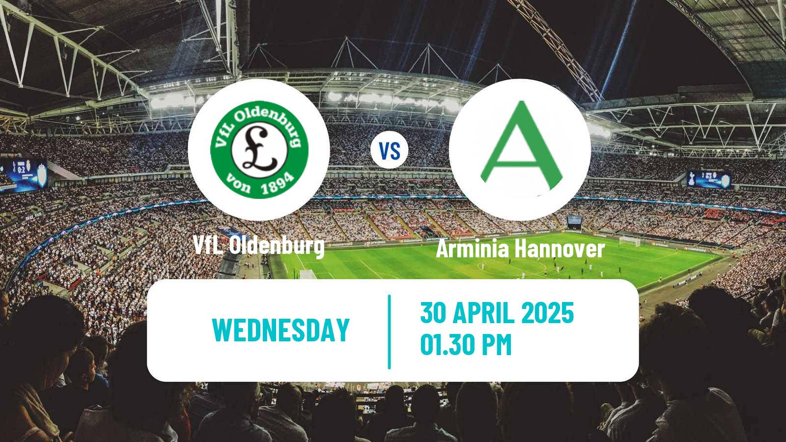 Soccer German Oberliga Niedersachsen VfL Oldenburg - Arminia Hannover