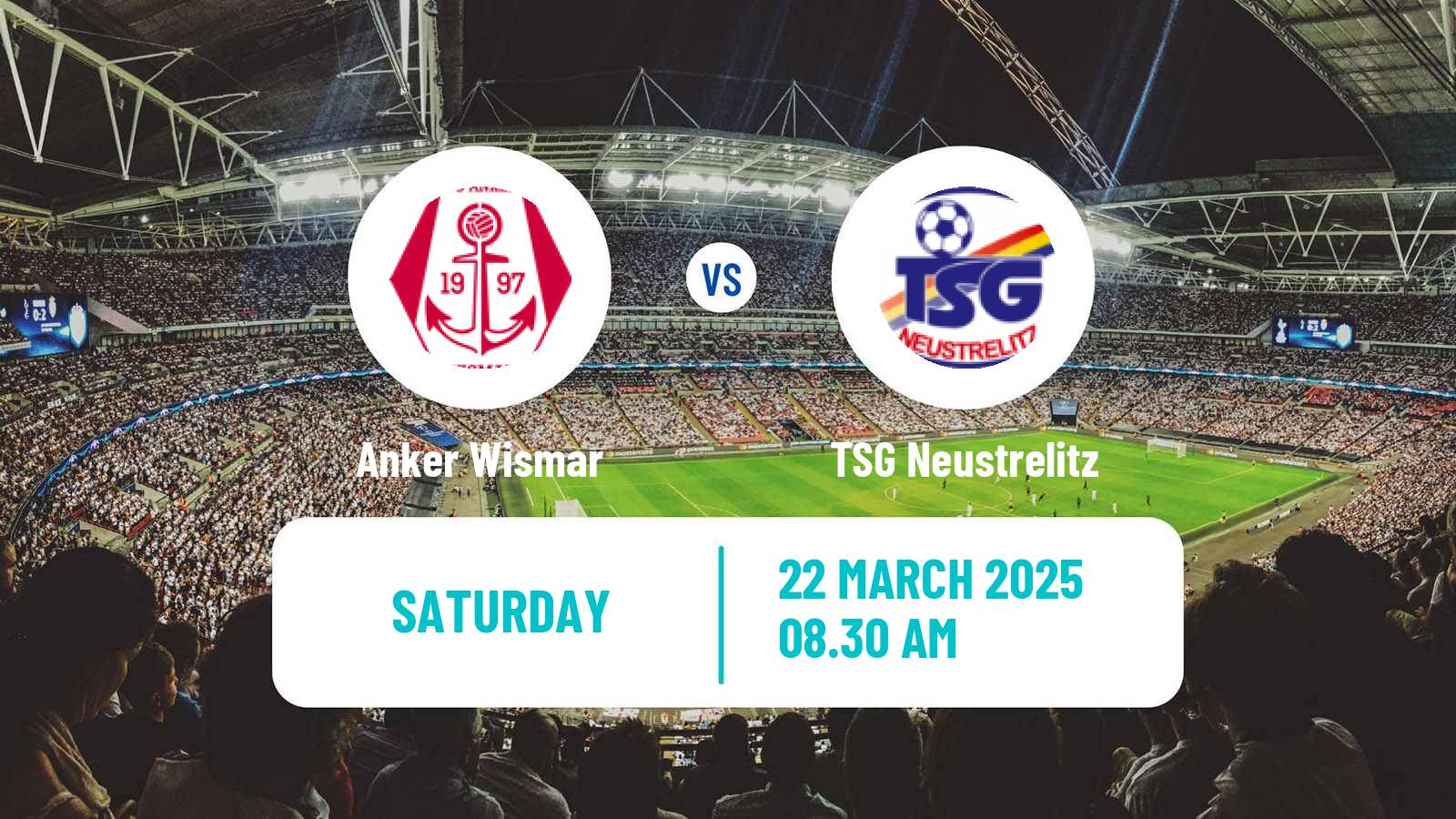 Soccer German Oberliga NOFV-Nord Anker Wismar - TSG Neustrelitz