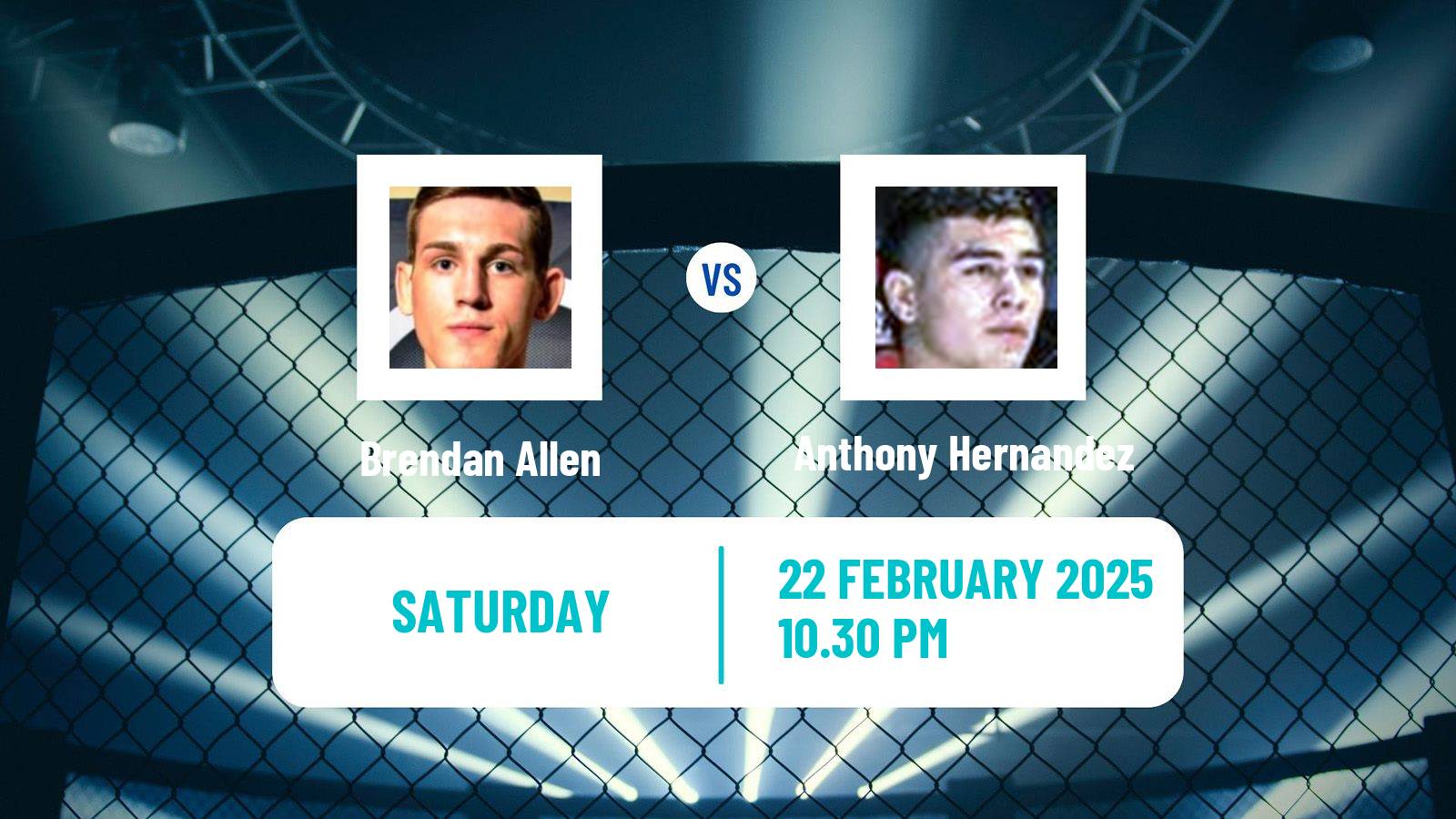 MMA Middleweight UFC Men Brendan Allen - Anthony Hernandez