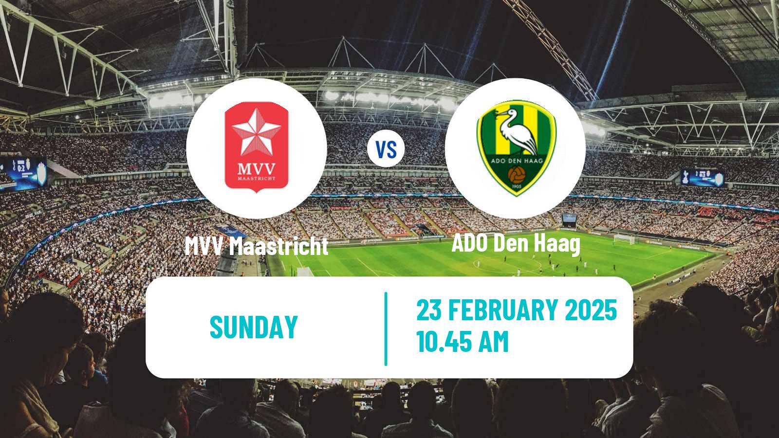 Soccer Dutch Eerste Divisie MVV Maastricht - ADO Den Haag