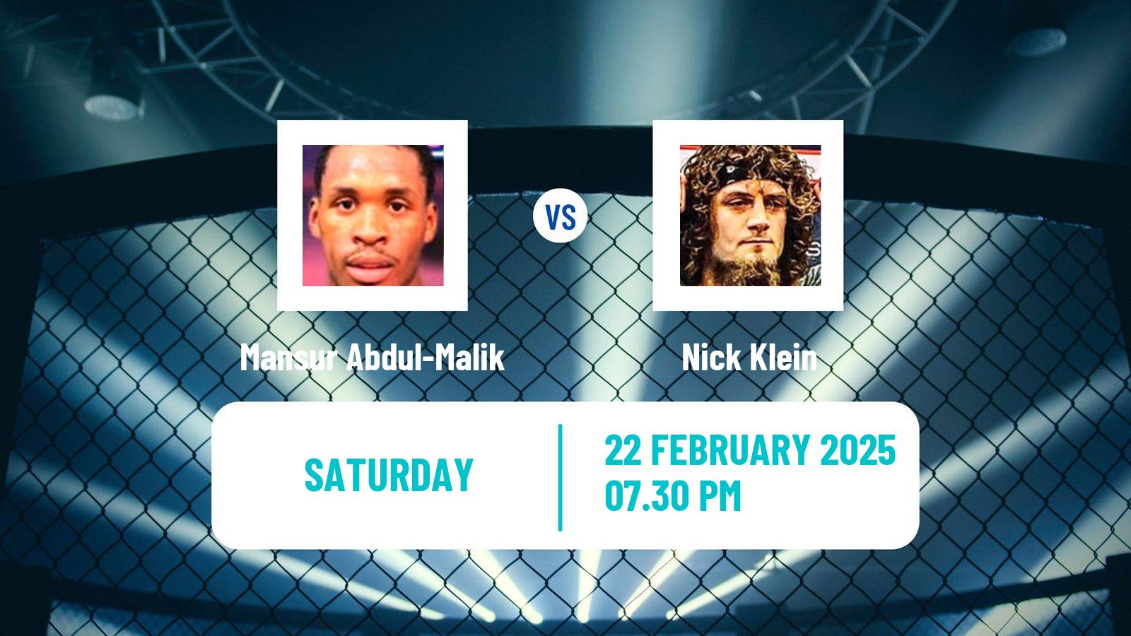 MMA Middleweight UFC Men Mansur Abdul-Malik - Nick Klein