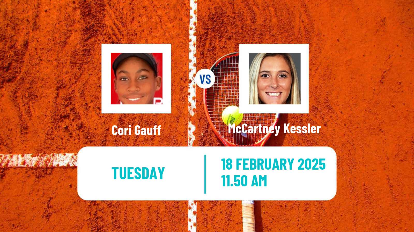 Tennis WTA Dubai Cori Gauff - McCartney Kessler