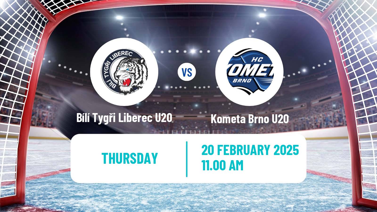 Hockey Czech ELJ Bílí Tygři Liberec U20 - Kometa Brno U20