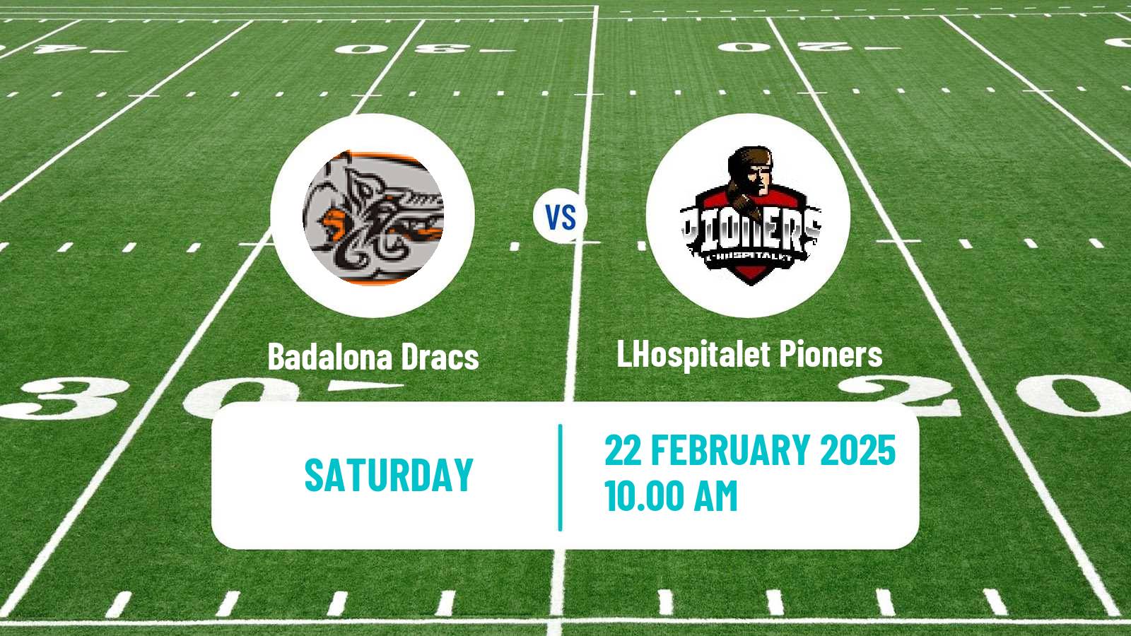 American football Spanish LNFA Serie A Badalona Dracs - LHospitalet Pioners